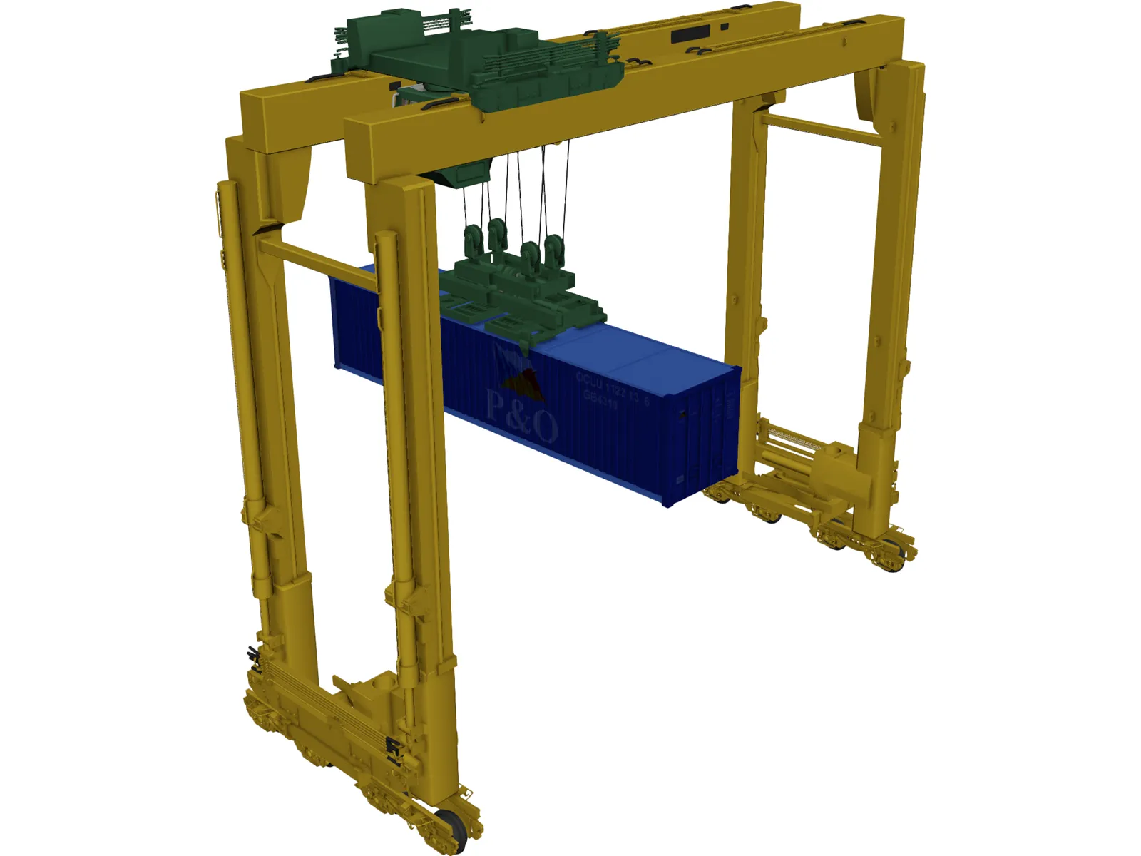 Containers Port Crane 3D Model