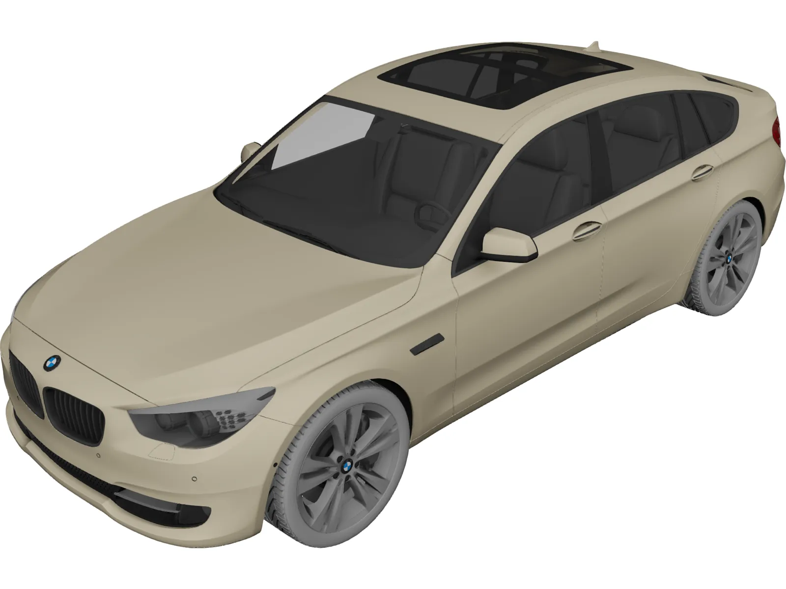 BMW 550i Gran Turismo (2010) 3D Model