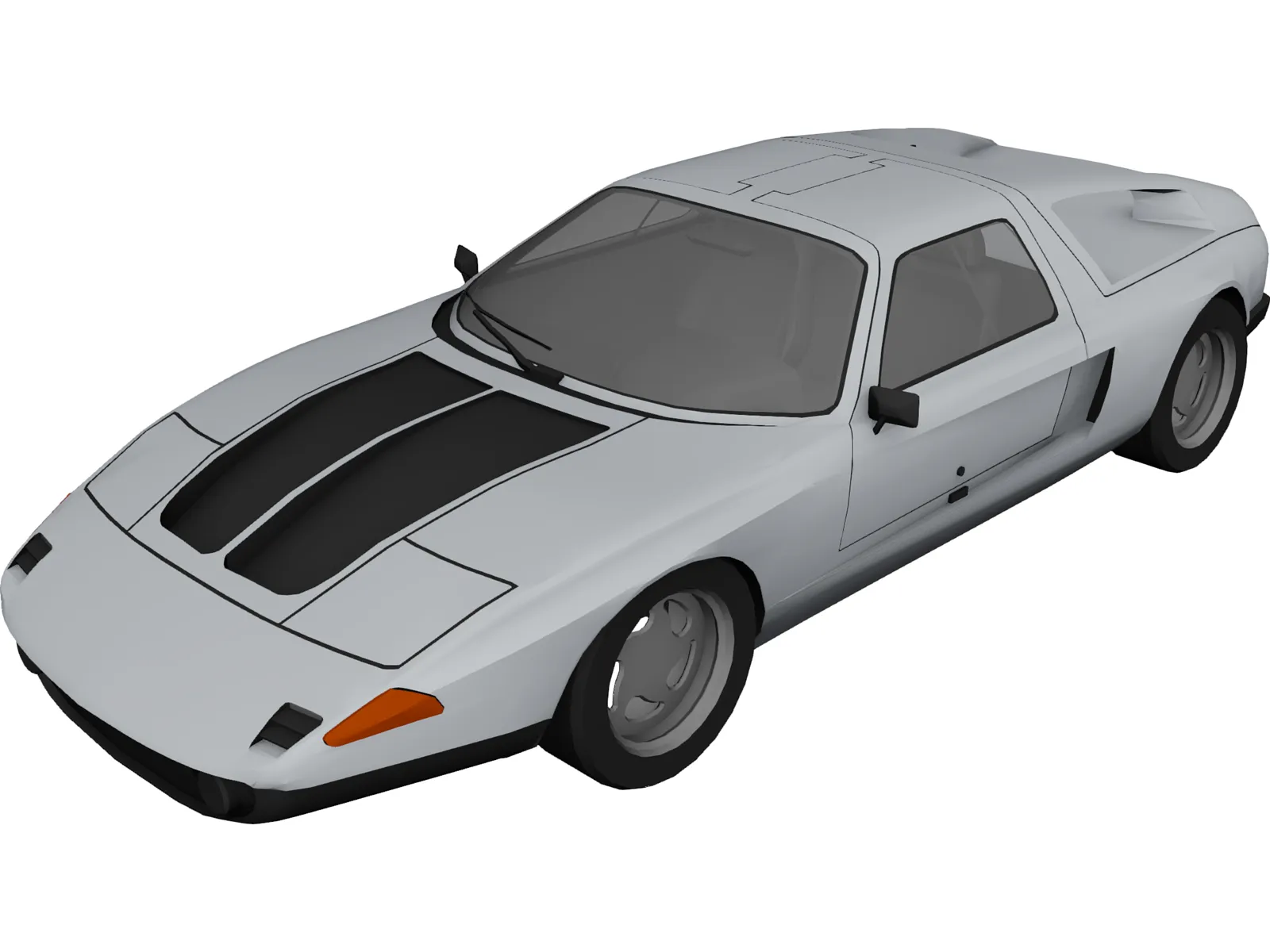 Mercedes-Benz C111-II Concept 3D Model