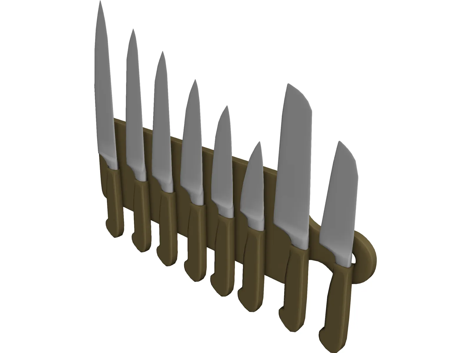 Kitchen Knives 3D Model