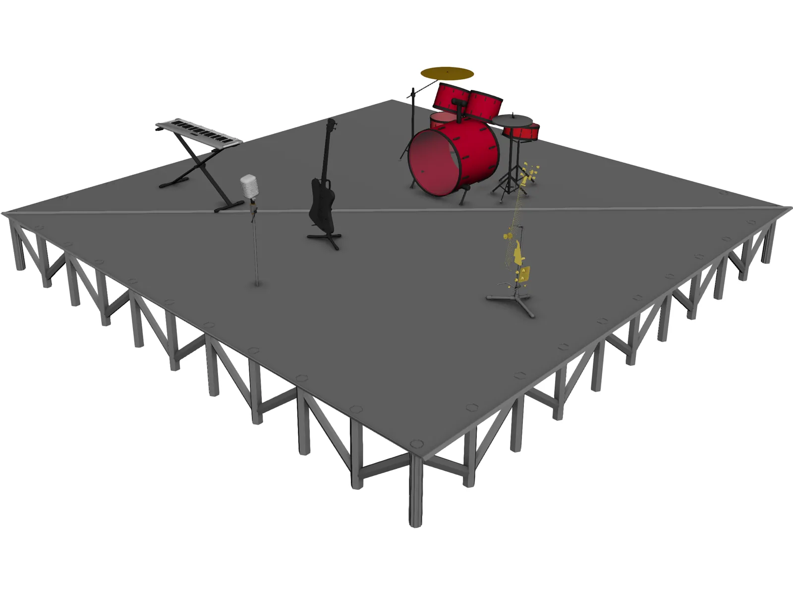 Concert Stage 3D Model