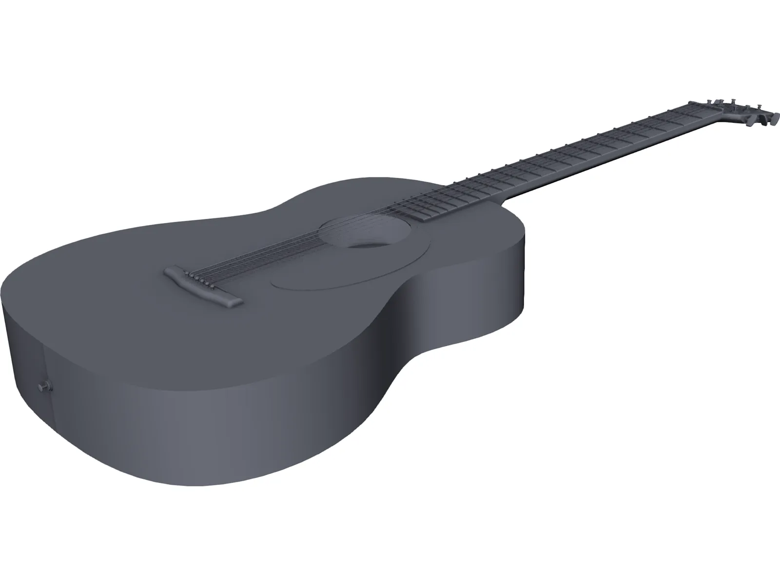 Yamaha Acoustic Guitar 3D Model