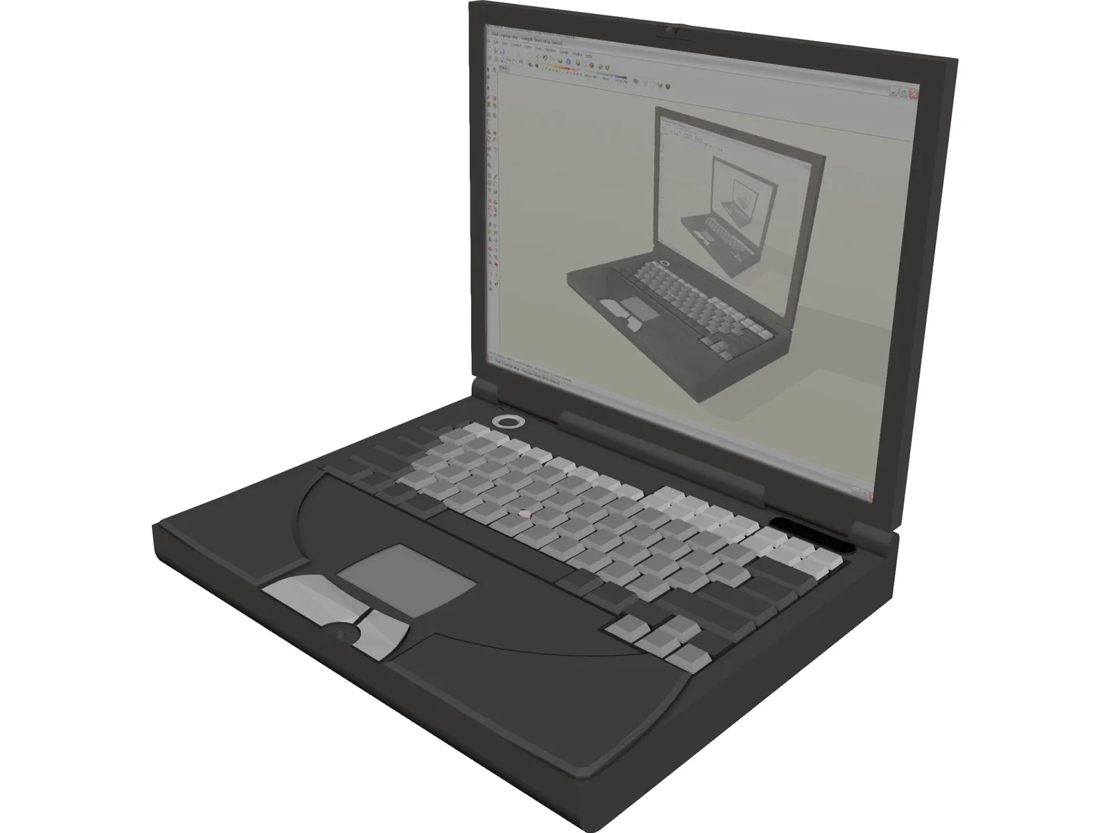 Dell Inspiron 8200 Laptop 3D Model