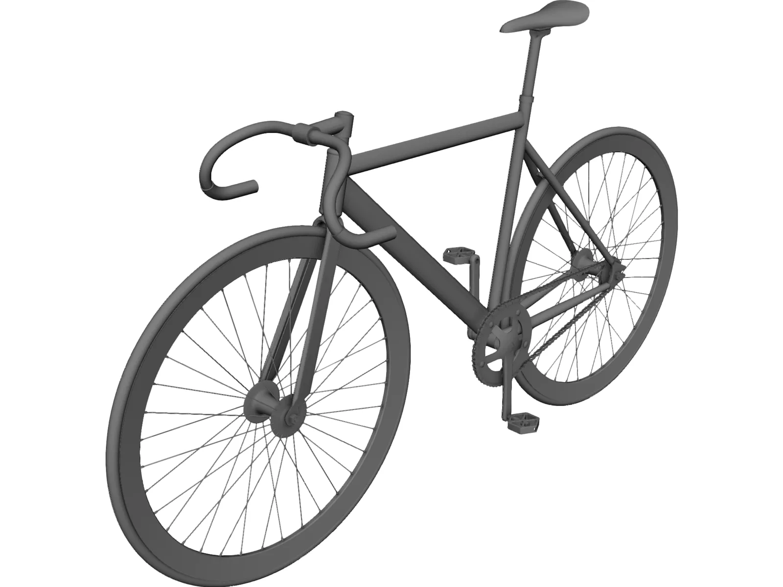 Bicycle Fixed Gear 3D Model