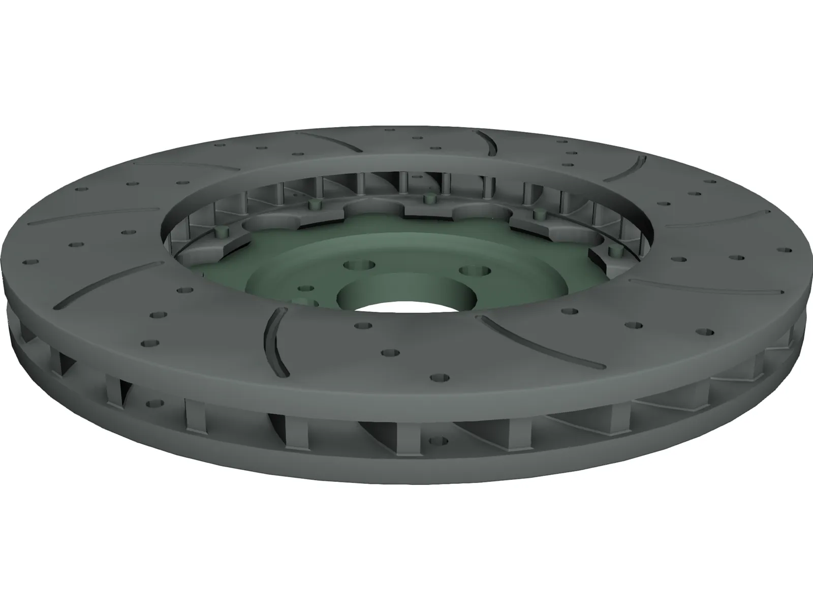 AMG Brake Rotor and Hub 3D Model