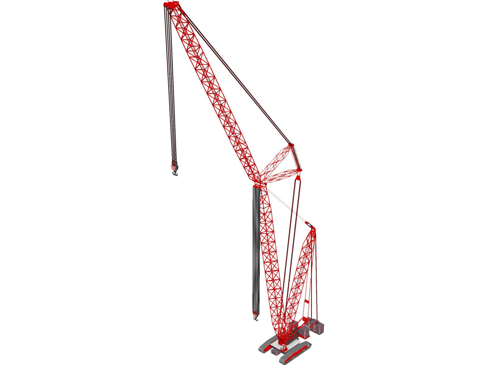 Crane Crawler Tall 3D Model