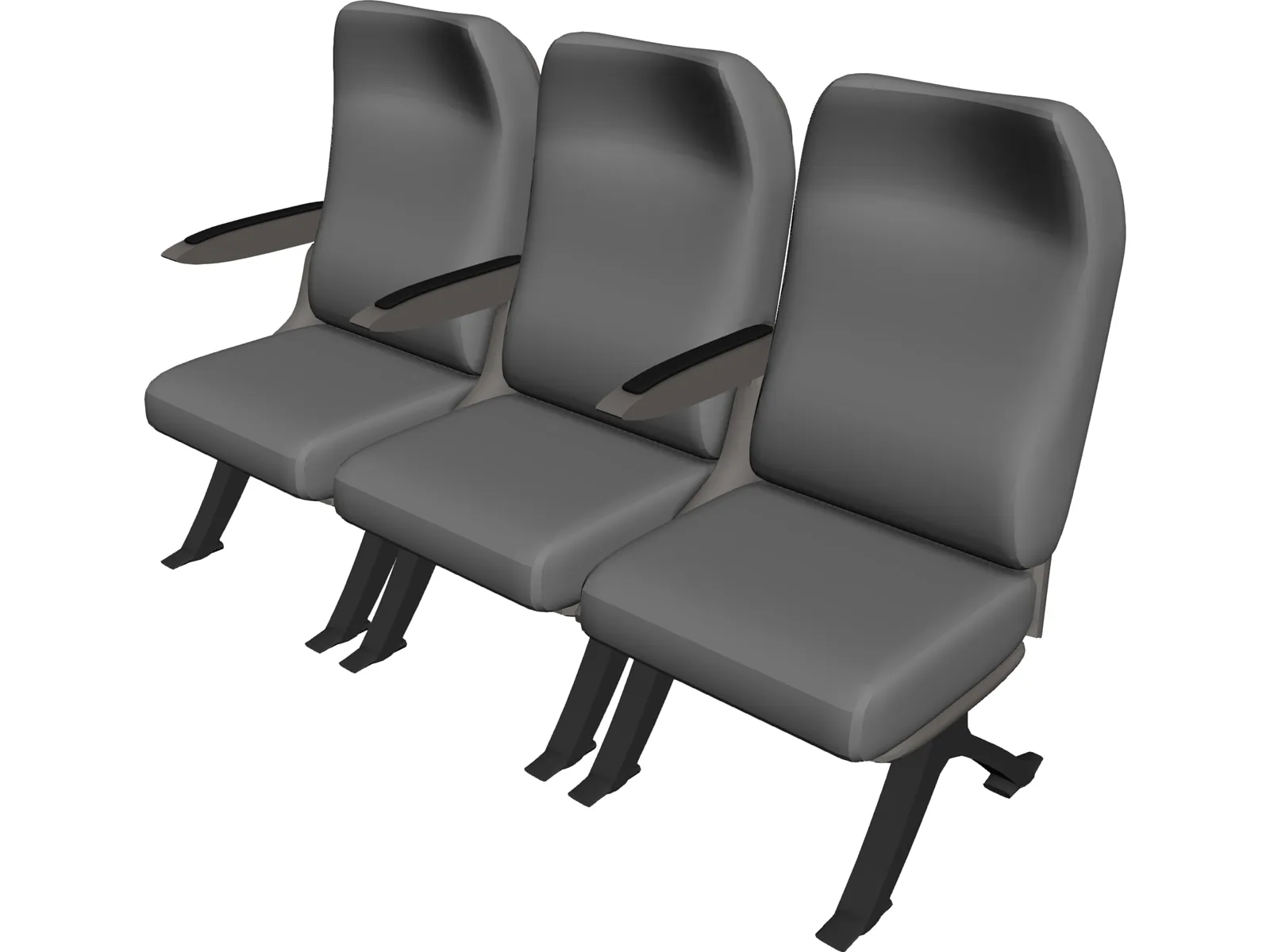 Airbus A320 Economy Seats 3D Model