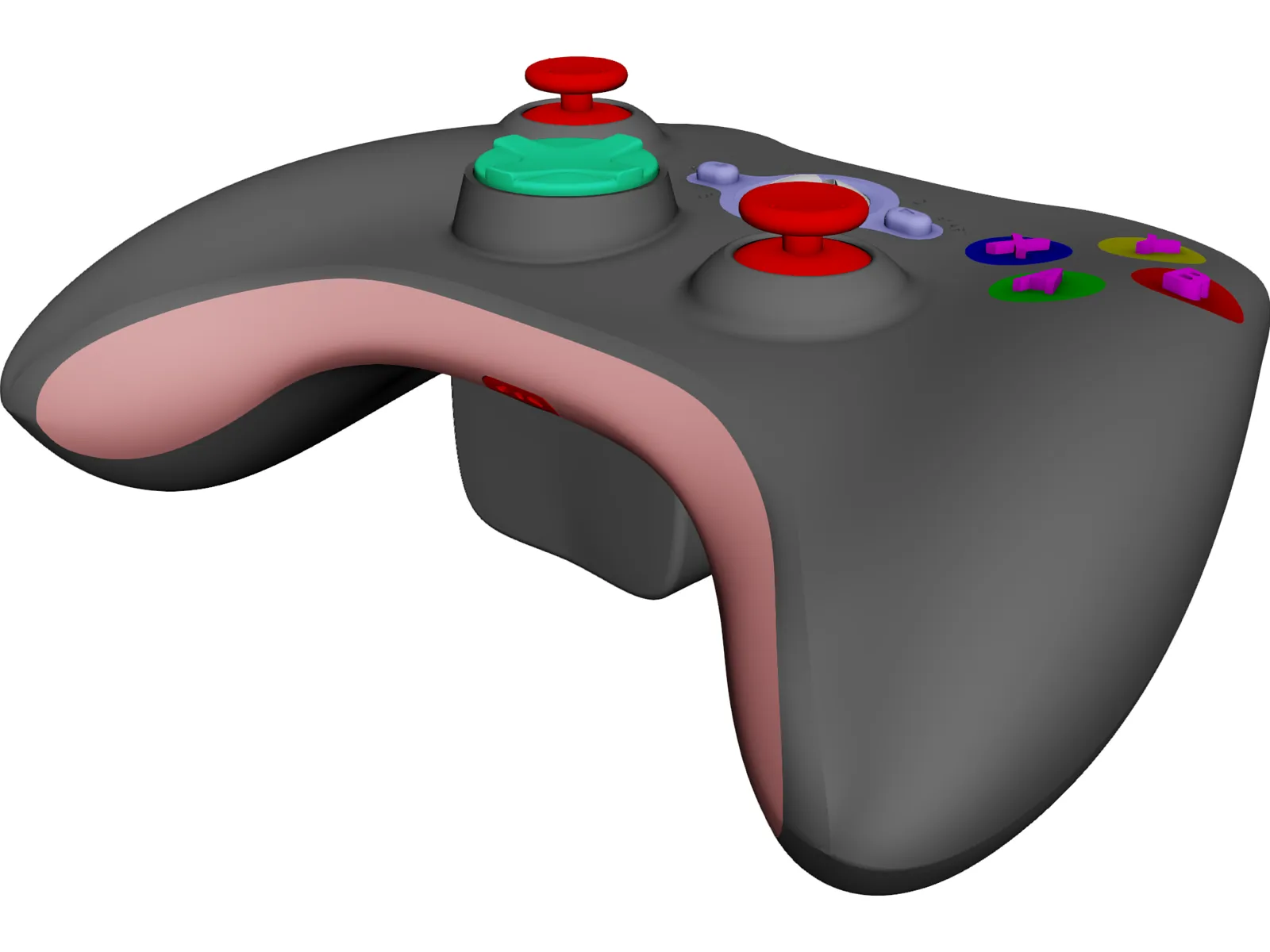 Xbox 360 Gamepad 3D Model