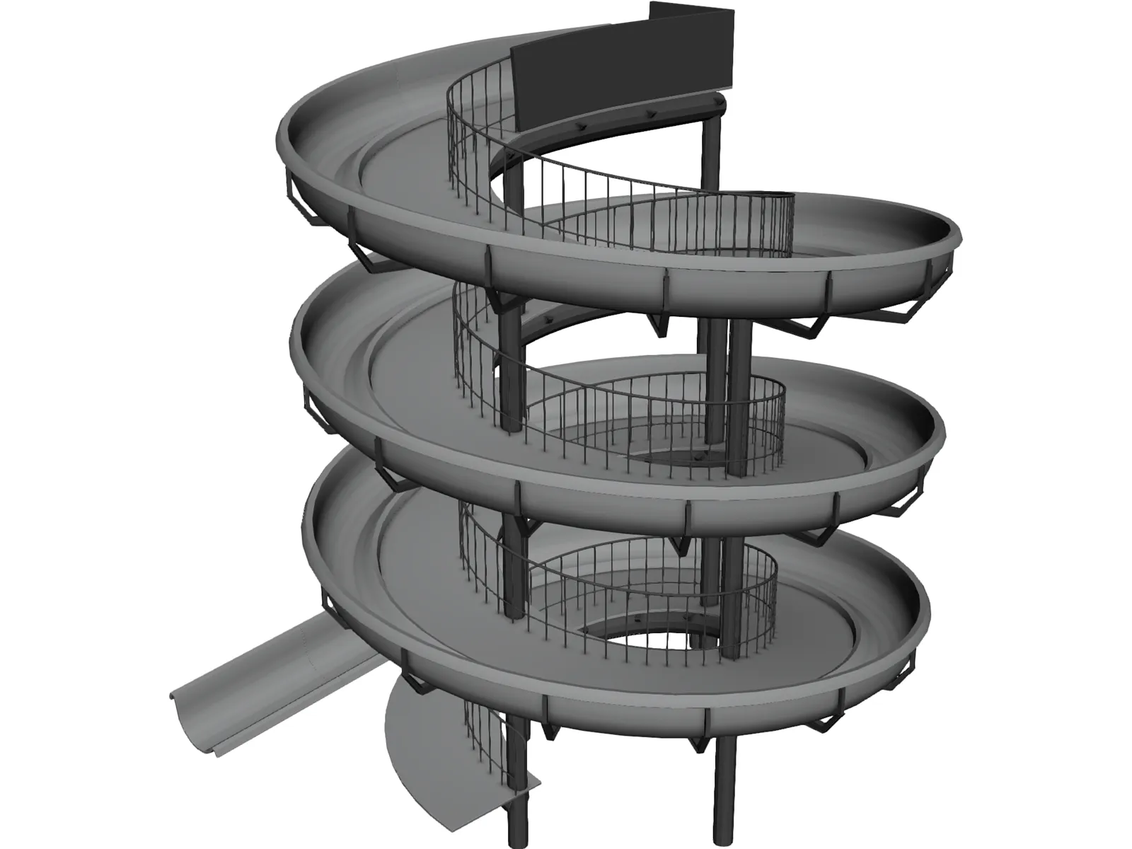 Water Slide 3D Model