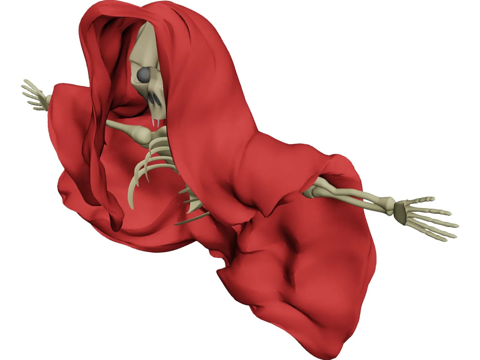 Skeletal Monster in Cloak 3D Model