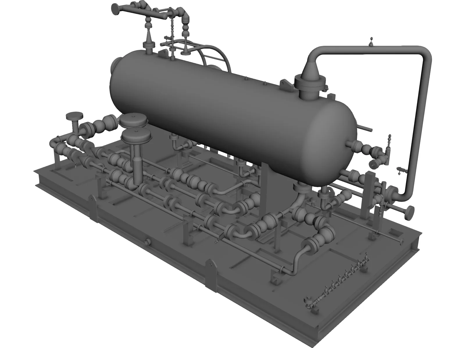 Test Separotor Skid 3D Model