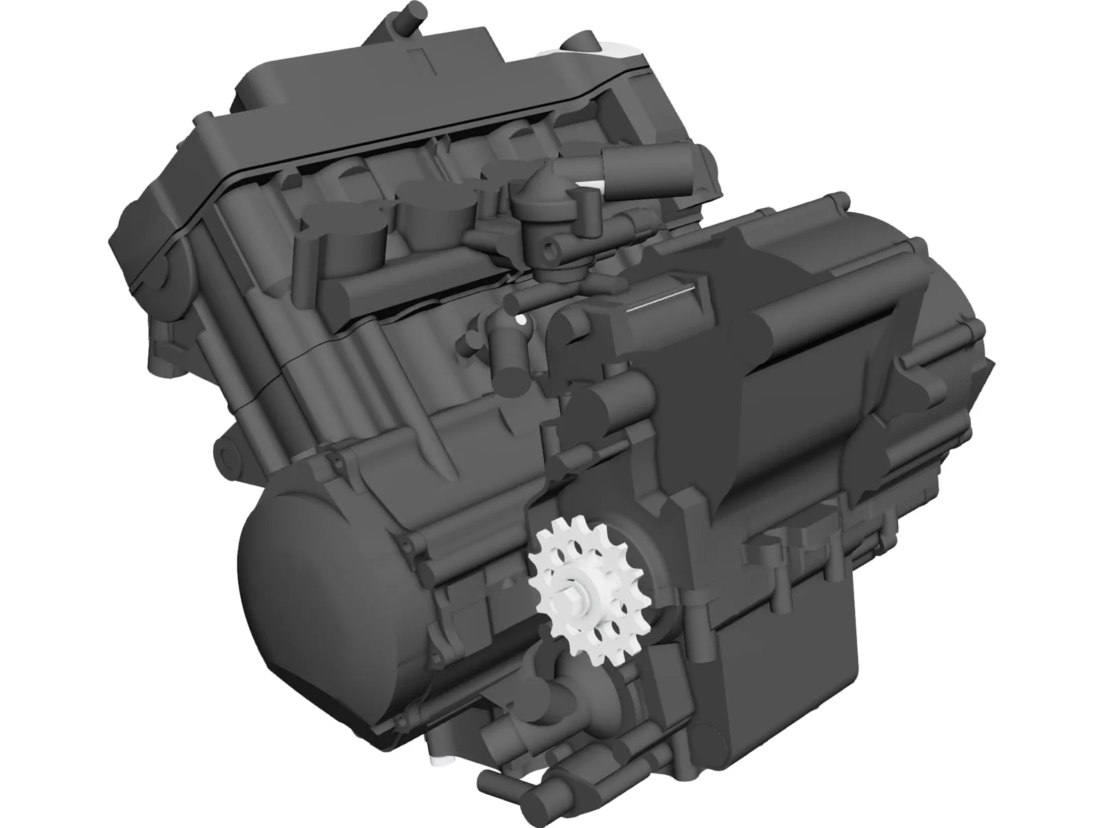 Honda CBR600RR Engine 3D Model