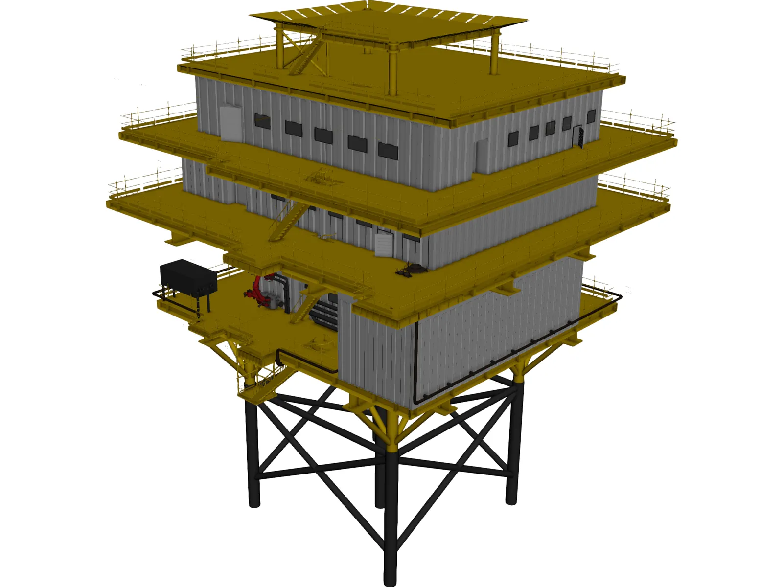 Oil Platform 3D Model