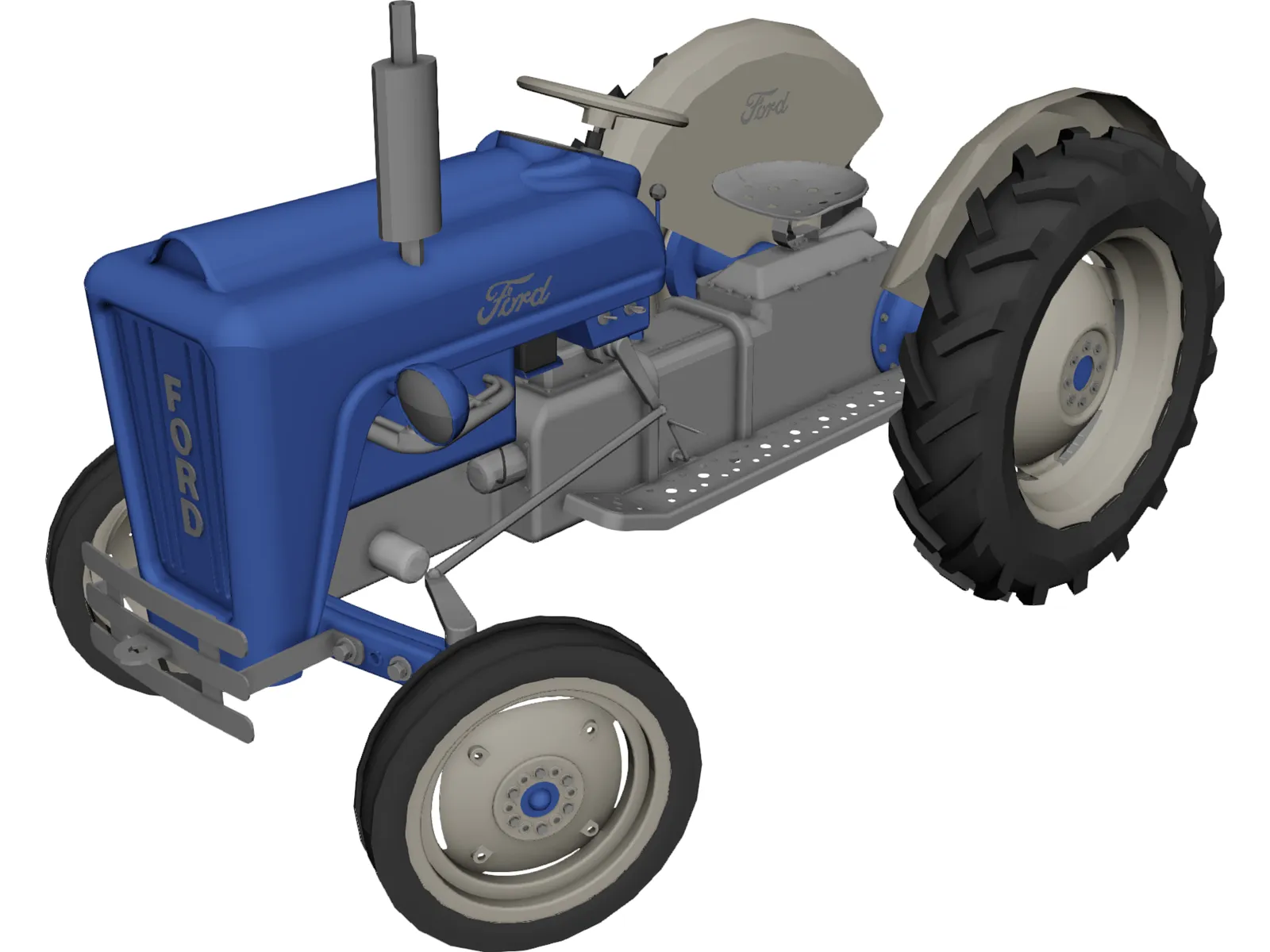 Ford Tractor 3D Model