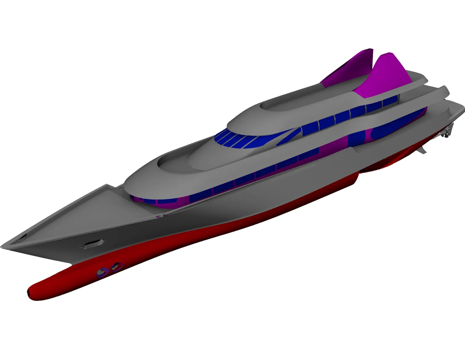 Yacht 62 3D Model