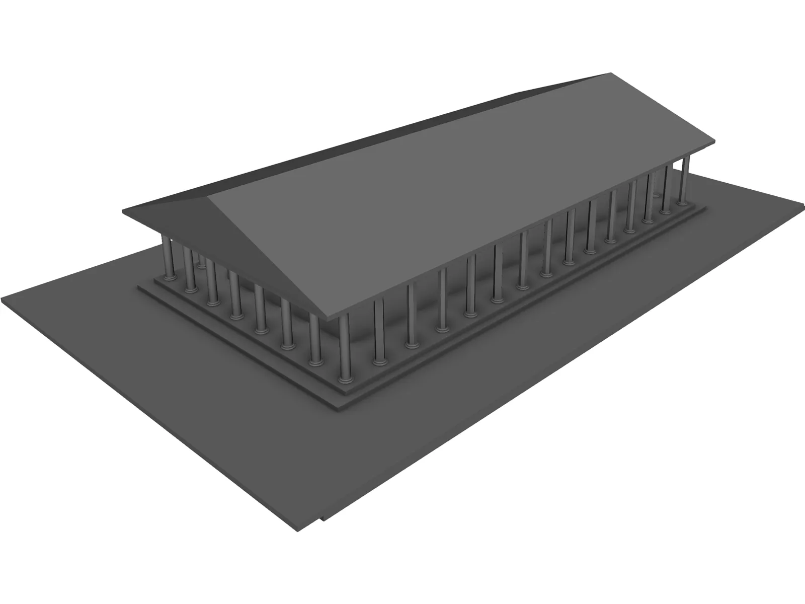 Partenon Temple Athens 3D Model