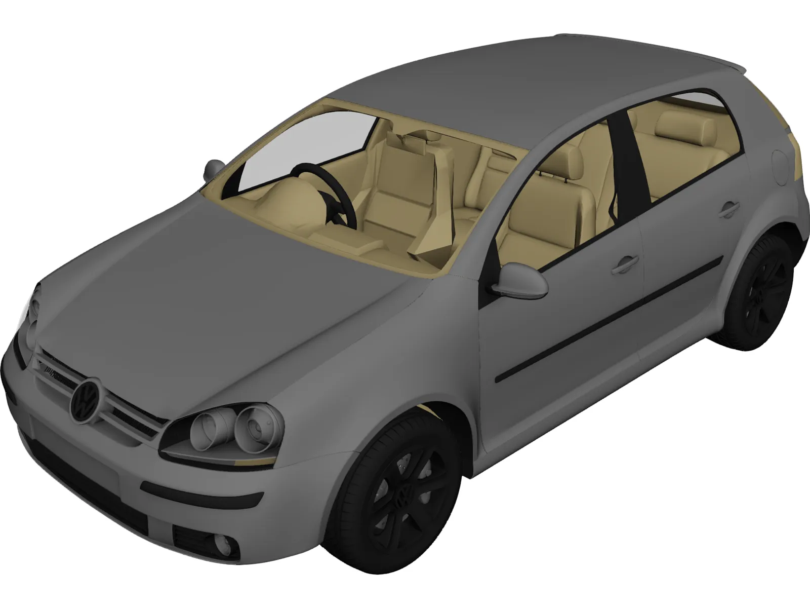 Volkswagen Golf (2011) 3D Model