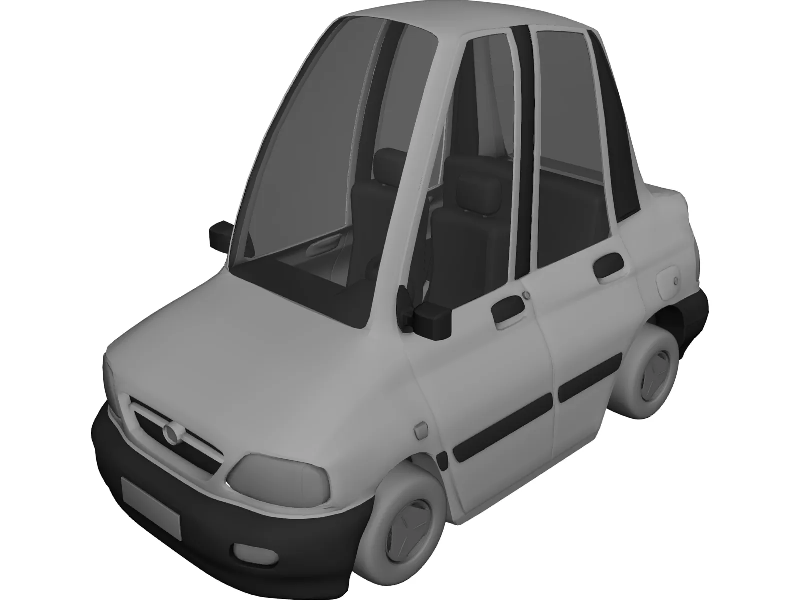 Cartoon Car 3D Model