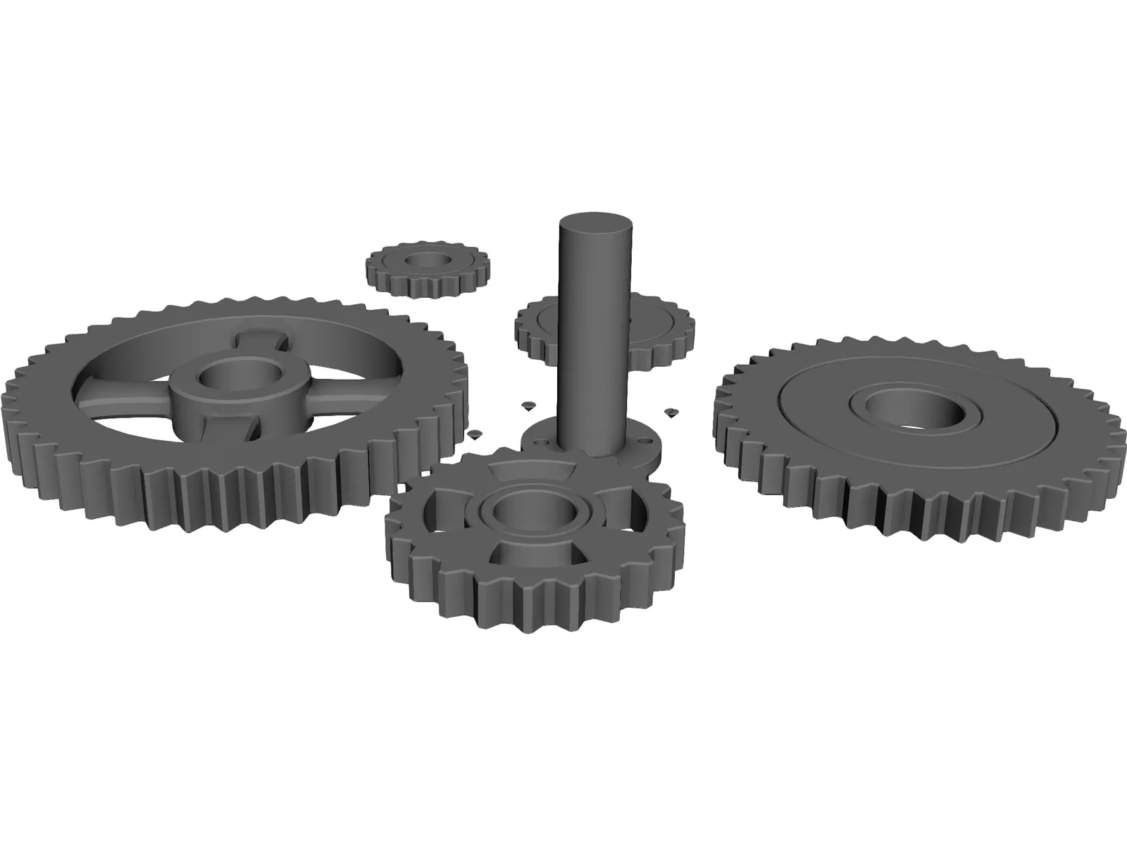 Gear Wheels 3D Model - 3DCADBrowser