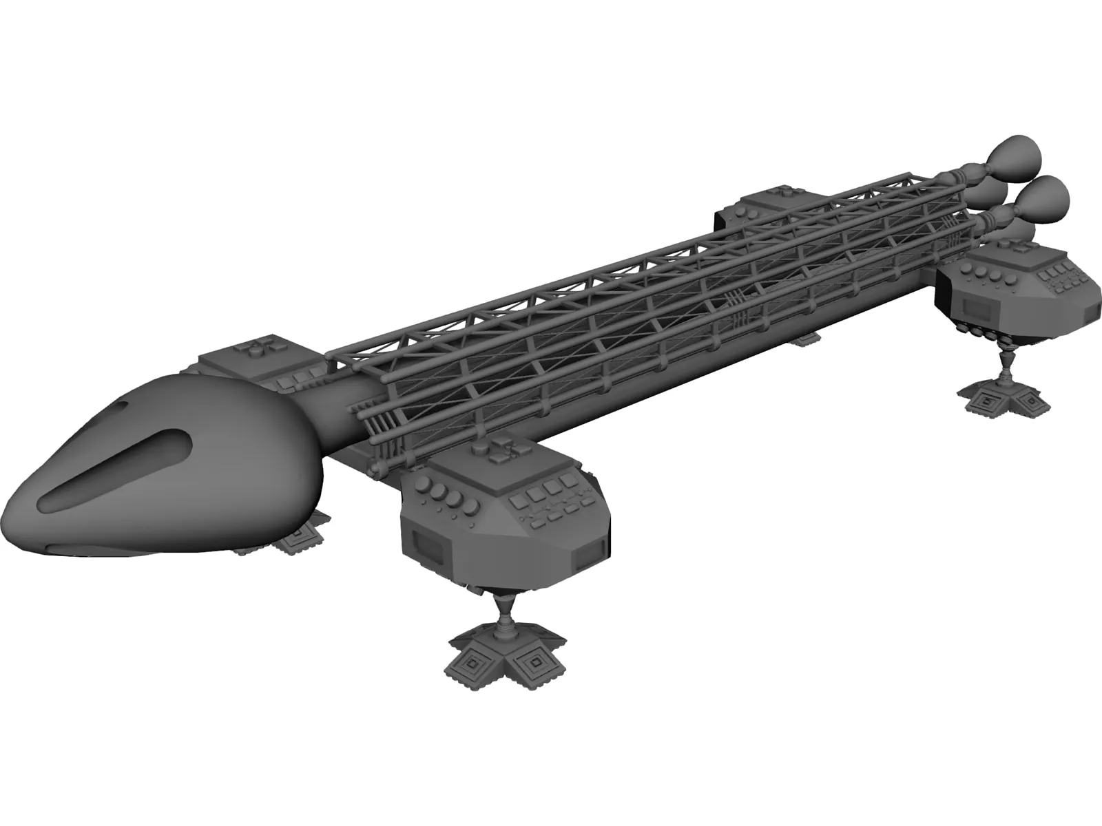 2001 Space Oddessy Ship 3D Model