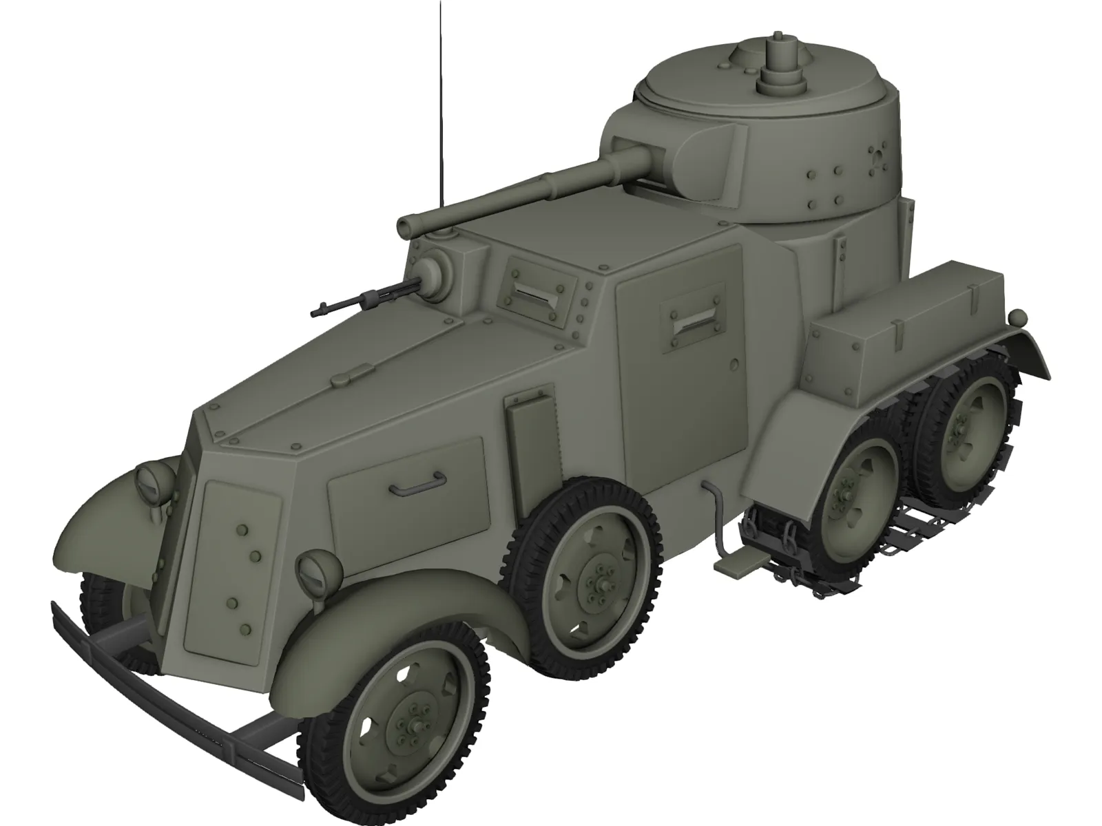 BA-10 Winter 3D Model