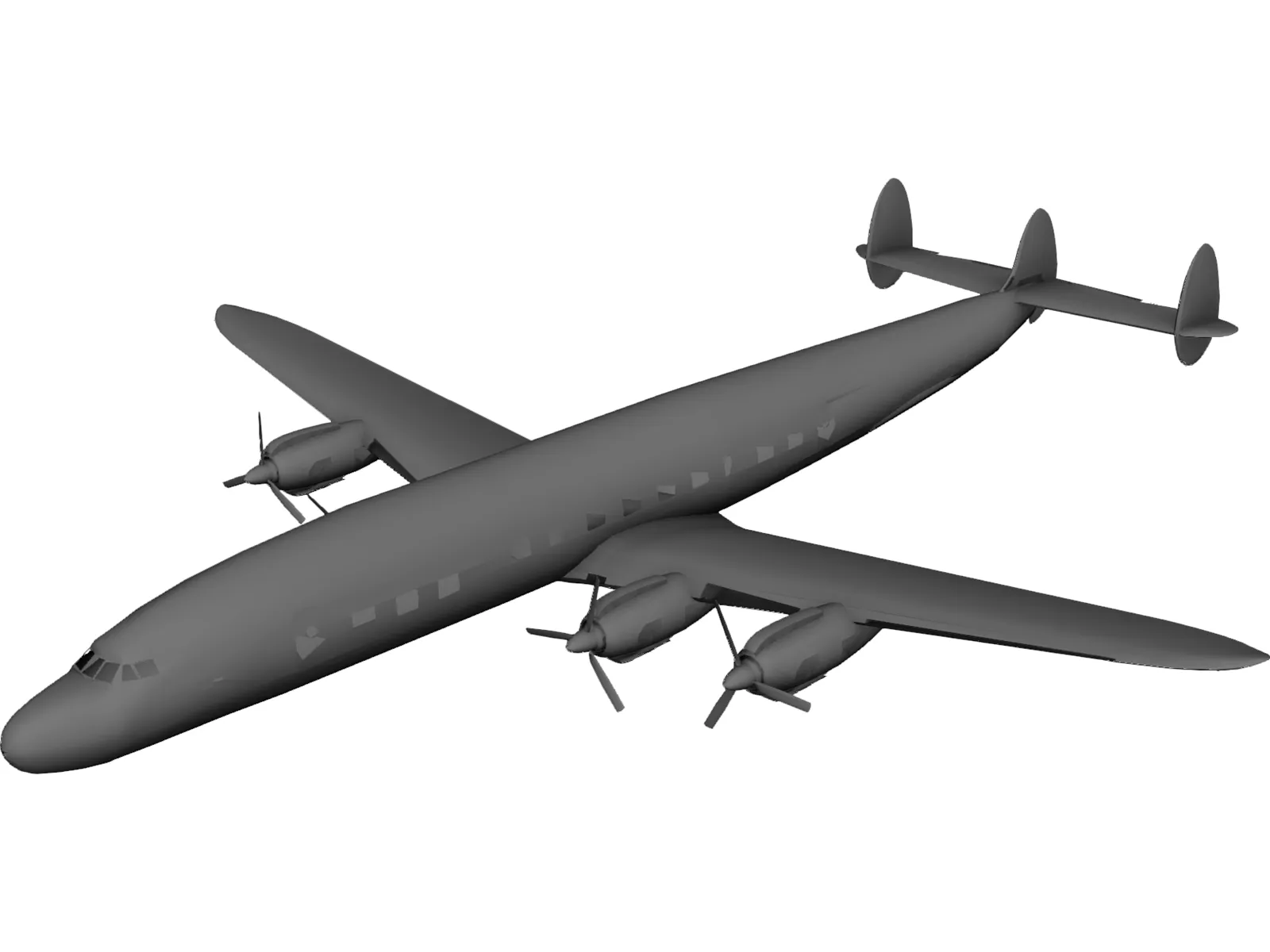 Lockheed C-121 Constellation 3D Model