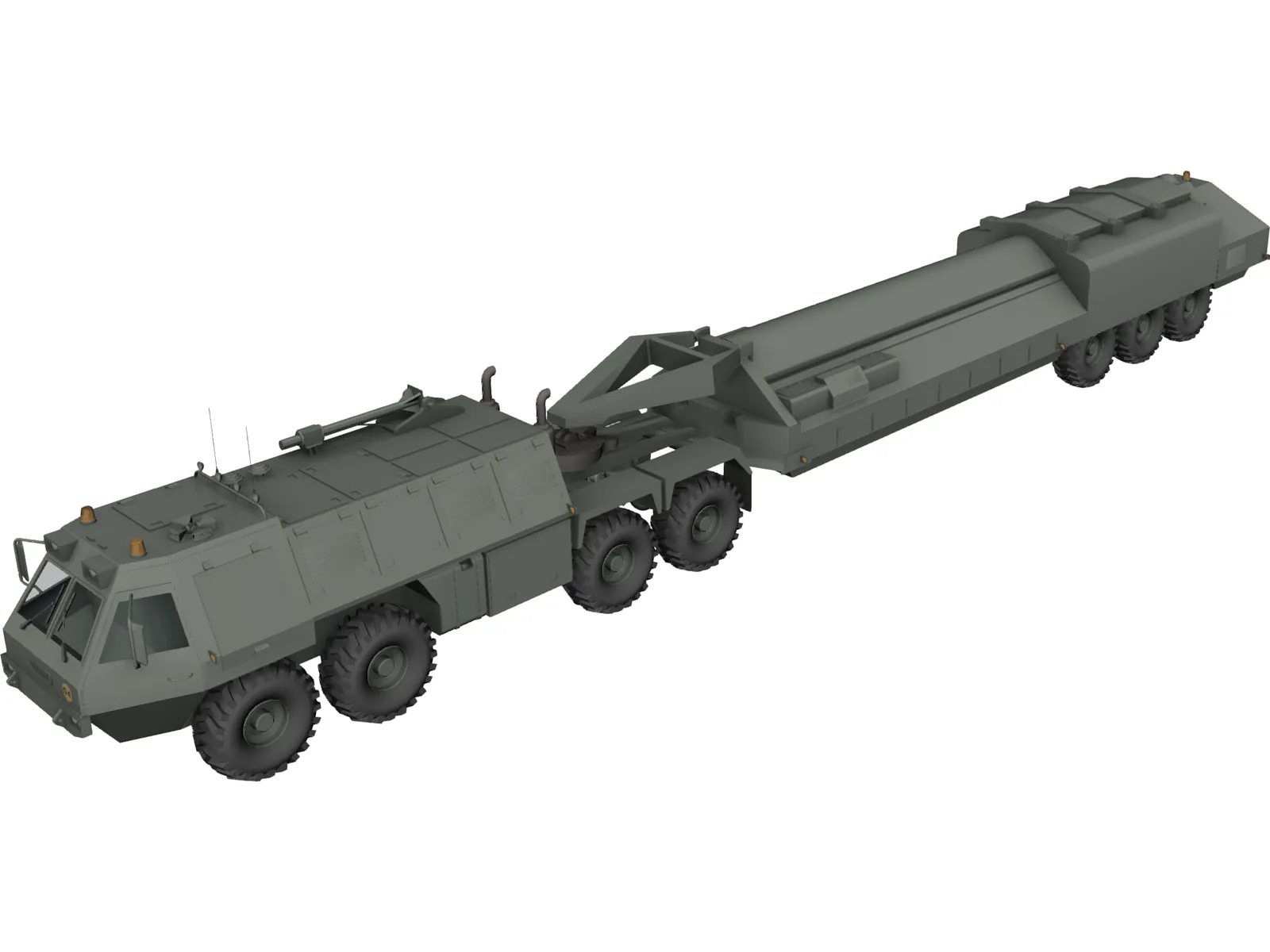 Military Transport Patriot Trailer 3D Model