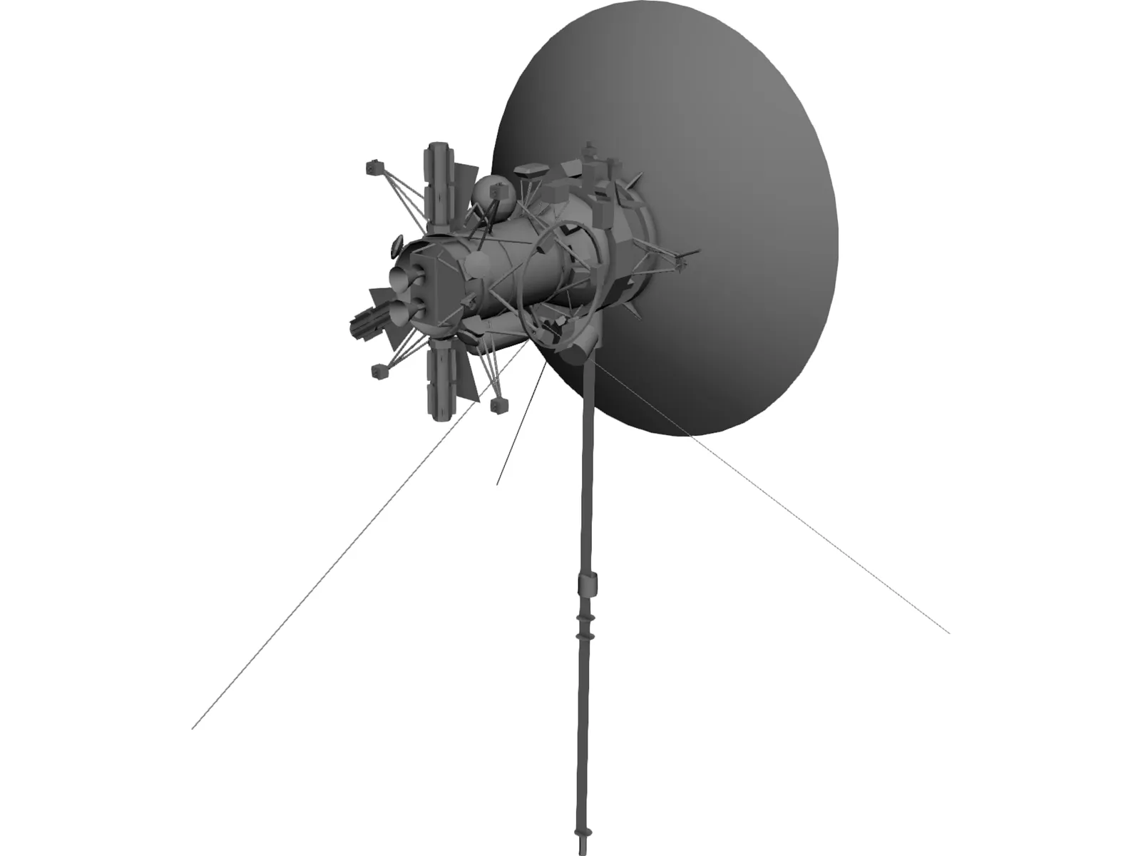 Space Satellite 3D Model