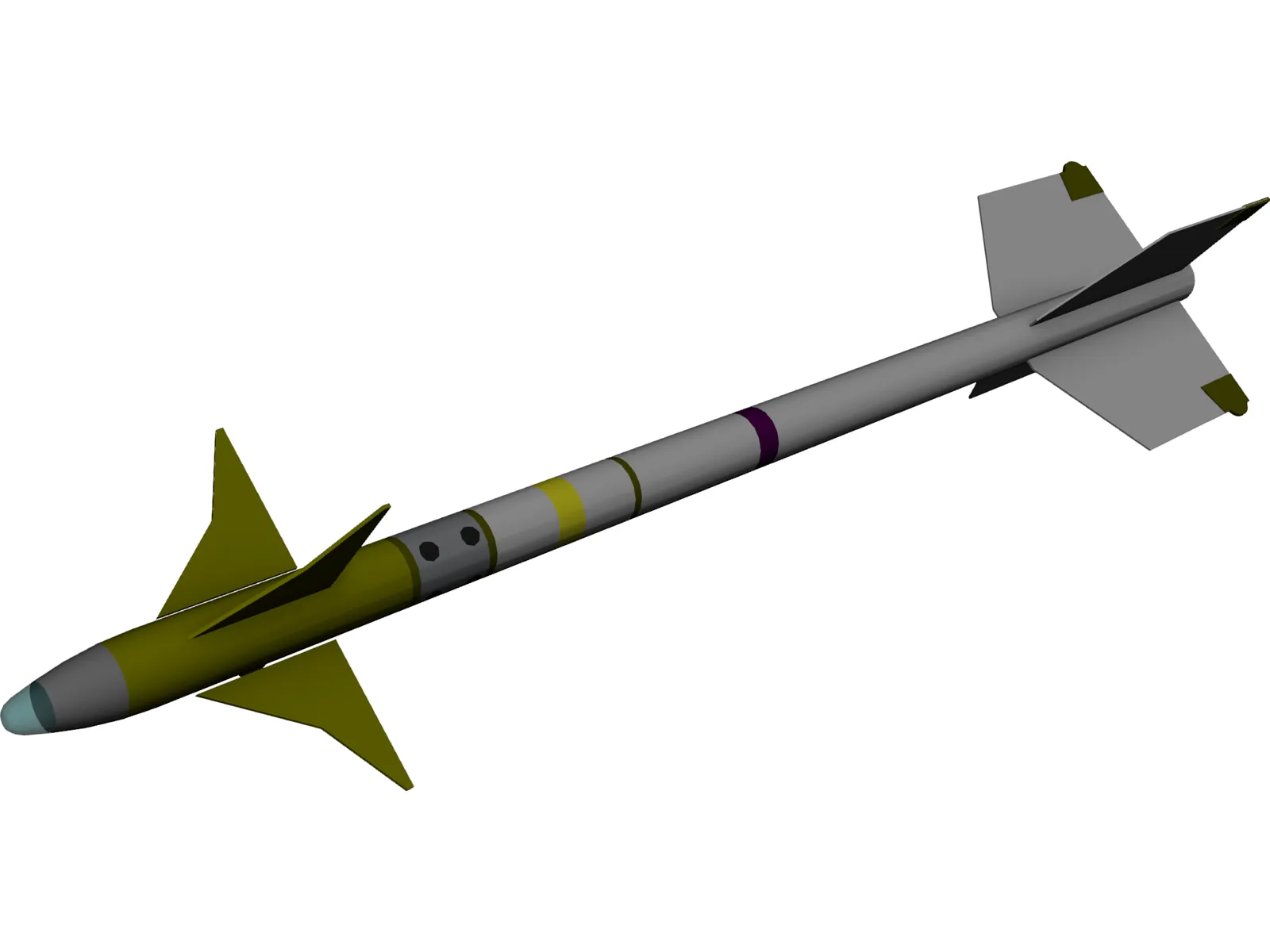 AIM-9M Sidewinder Missile 3D Model