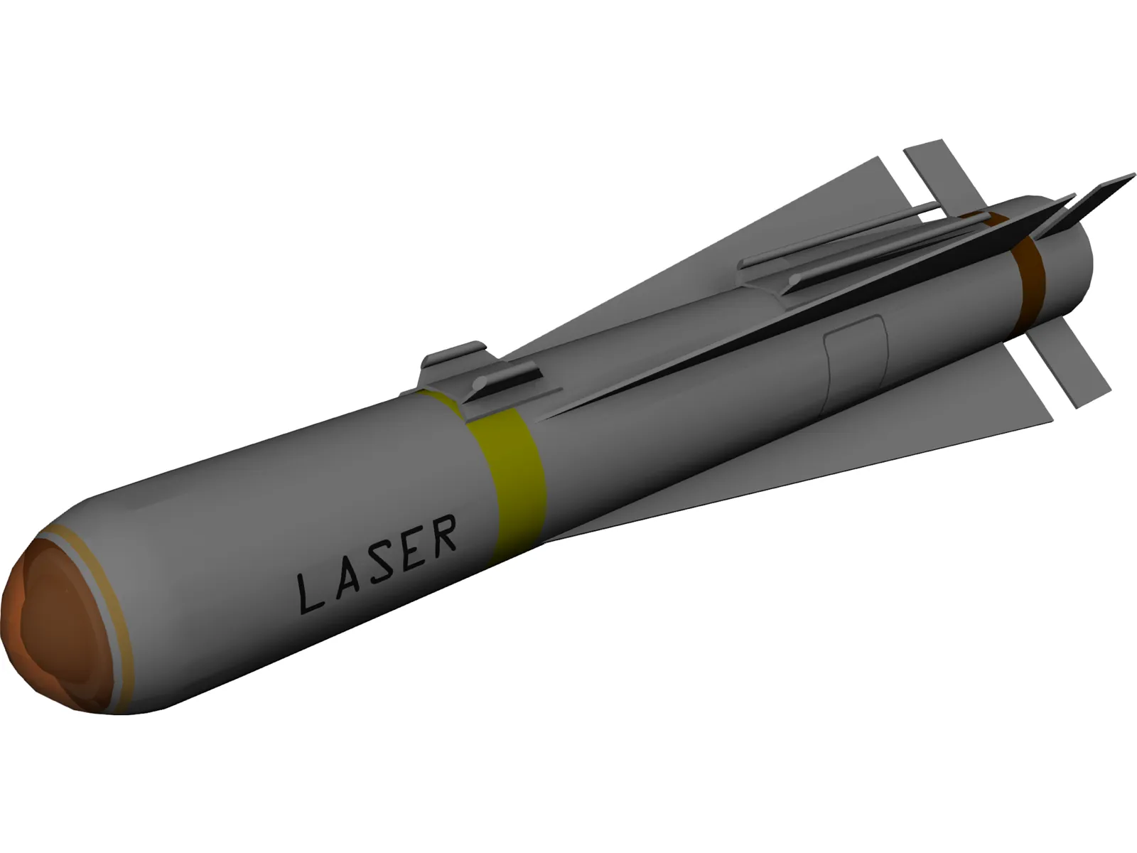 Raytheon AGM-65E Laser Maverick Air-to-Surface Missile 3D Model