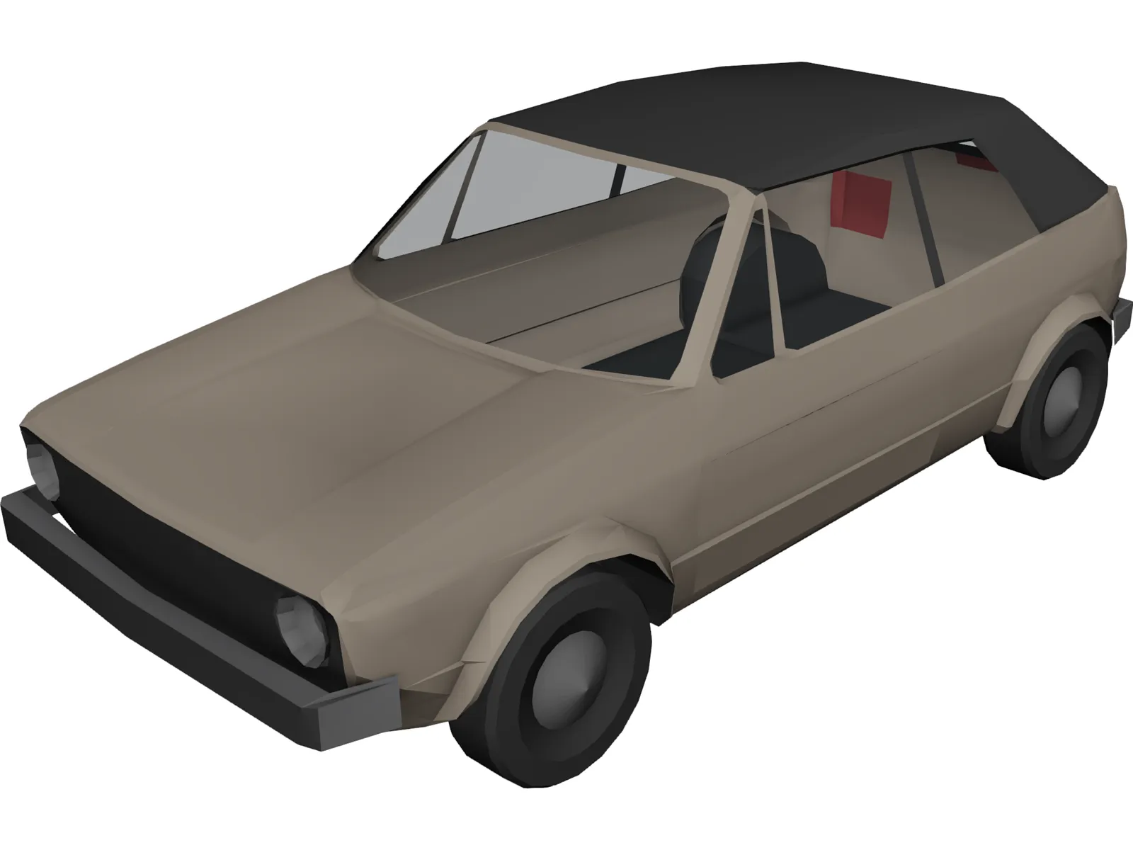 Volkswagen Golf Convertible 3D Model