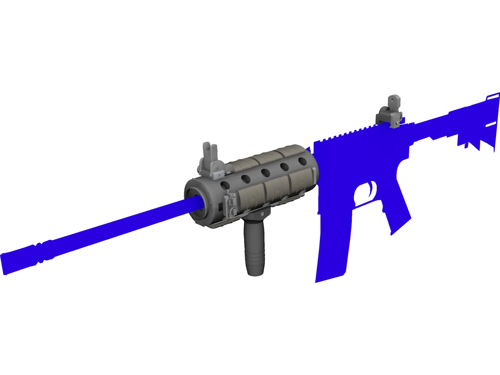 M4 Rail System 3D Model