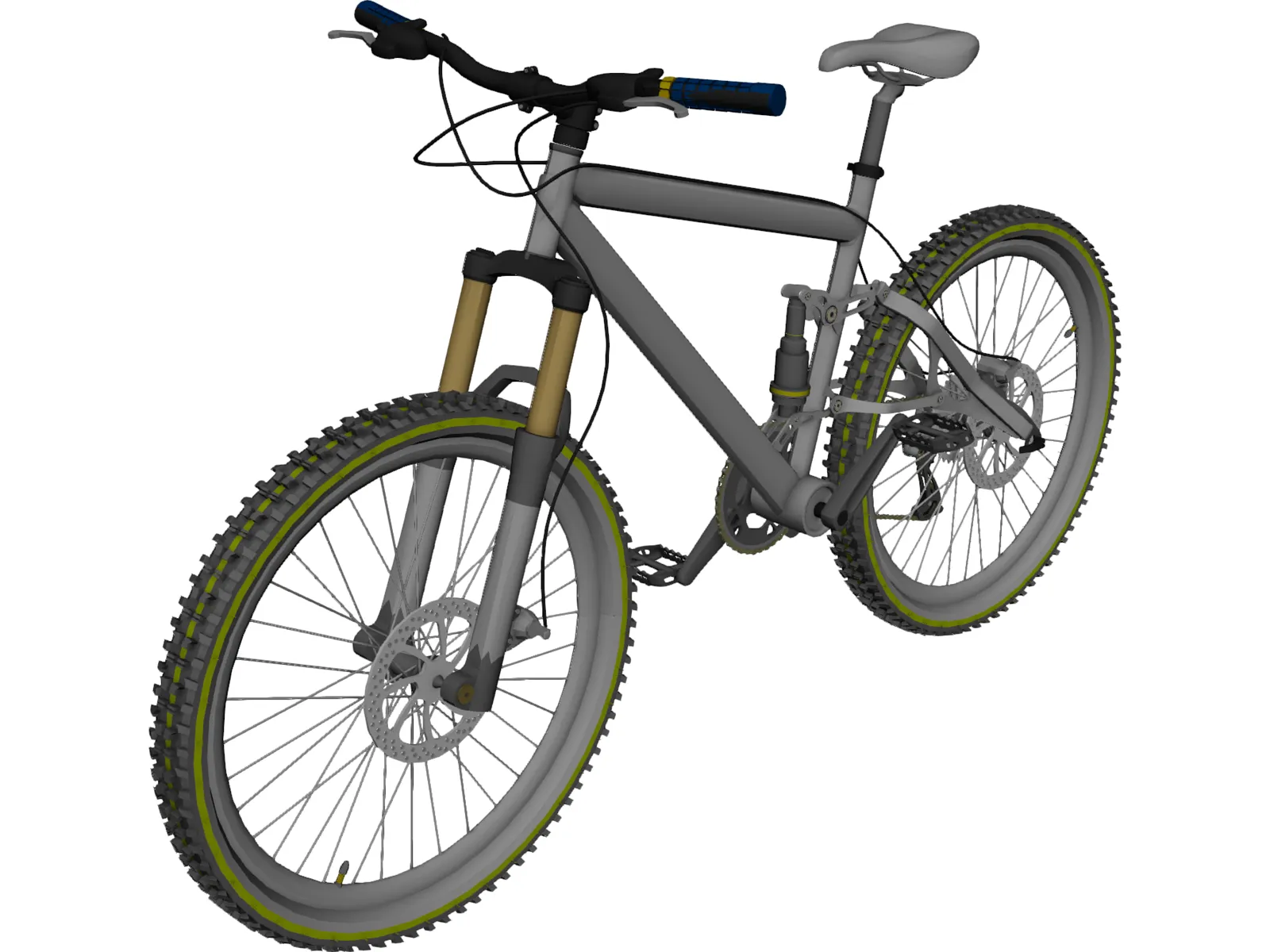 Bike Mountain Trail 3D Model