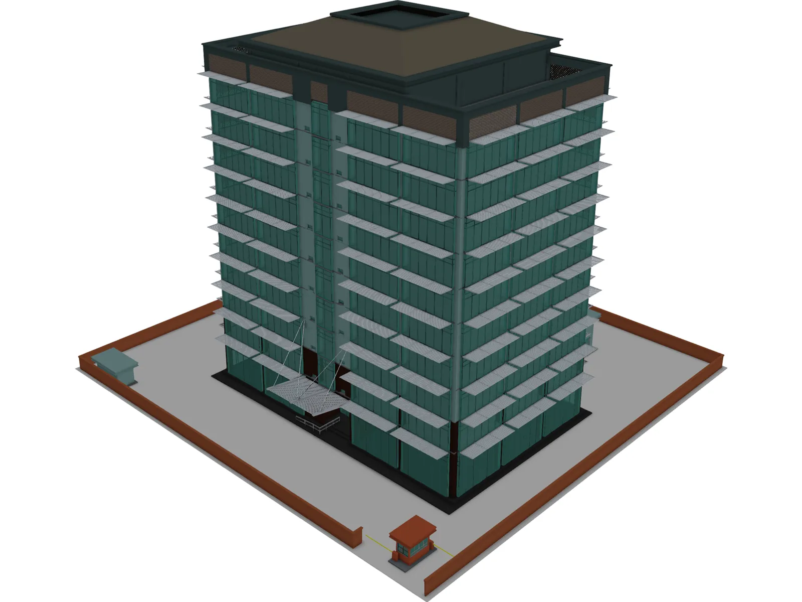 Tech Office Building 3D Model