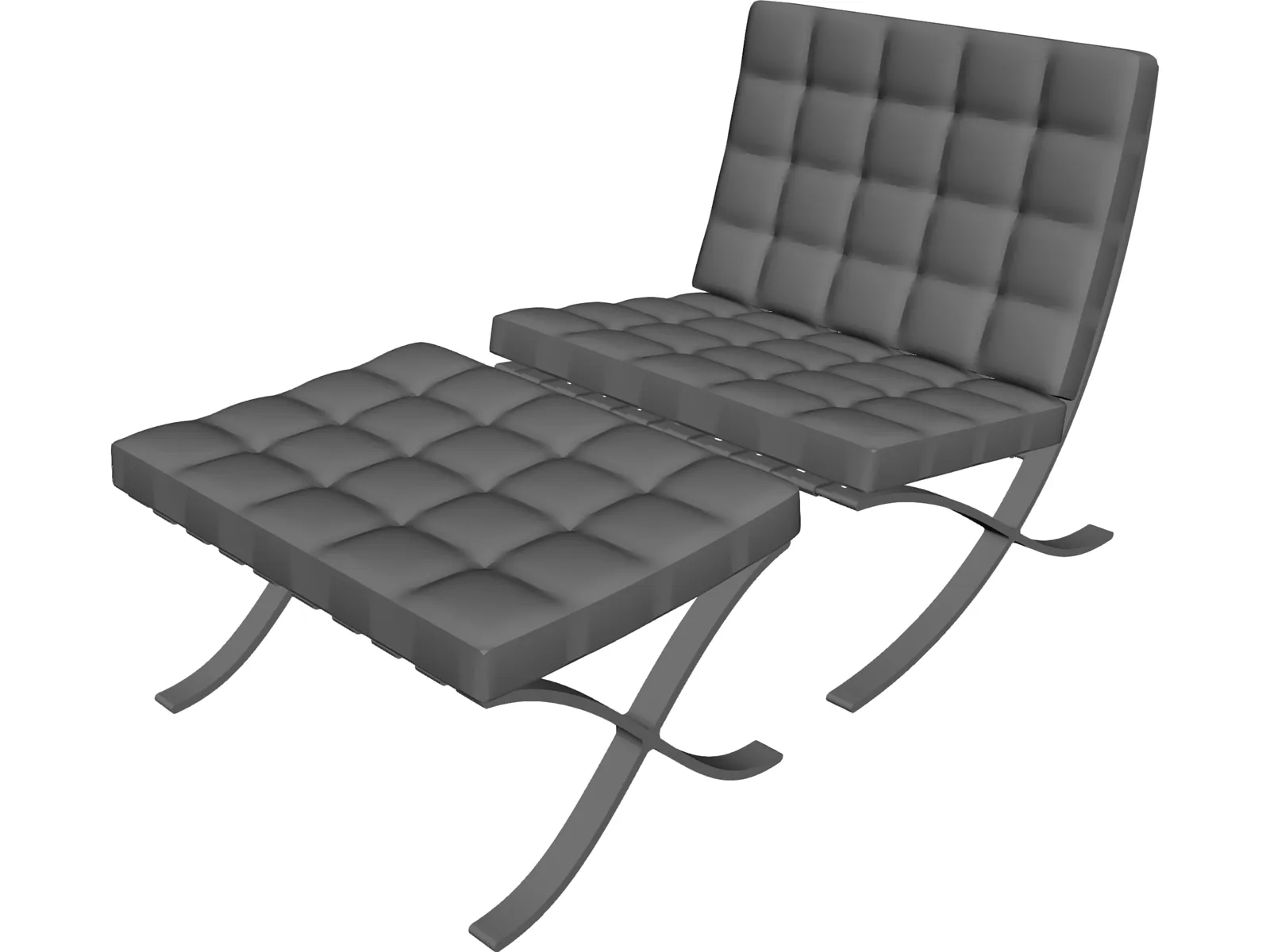 Chair Designer Footrest 3D Model