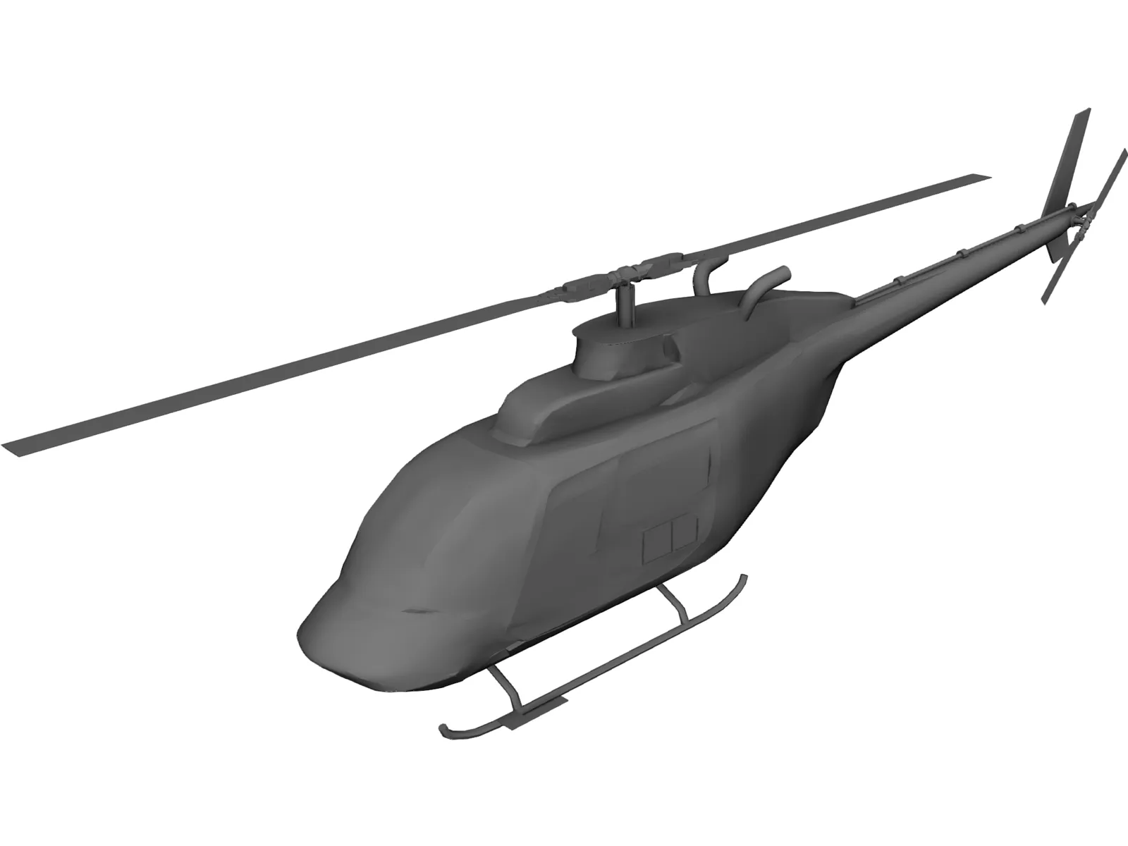Bell 206 JetRanger 3D Model