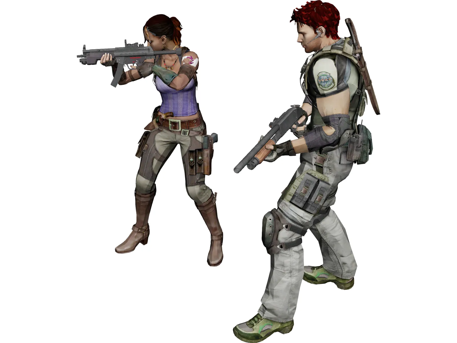 Special Team Resident Evil Character 3D Model