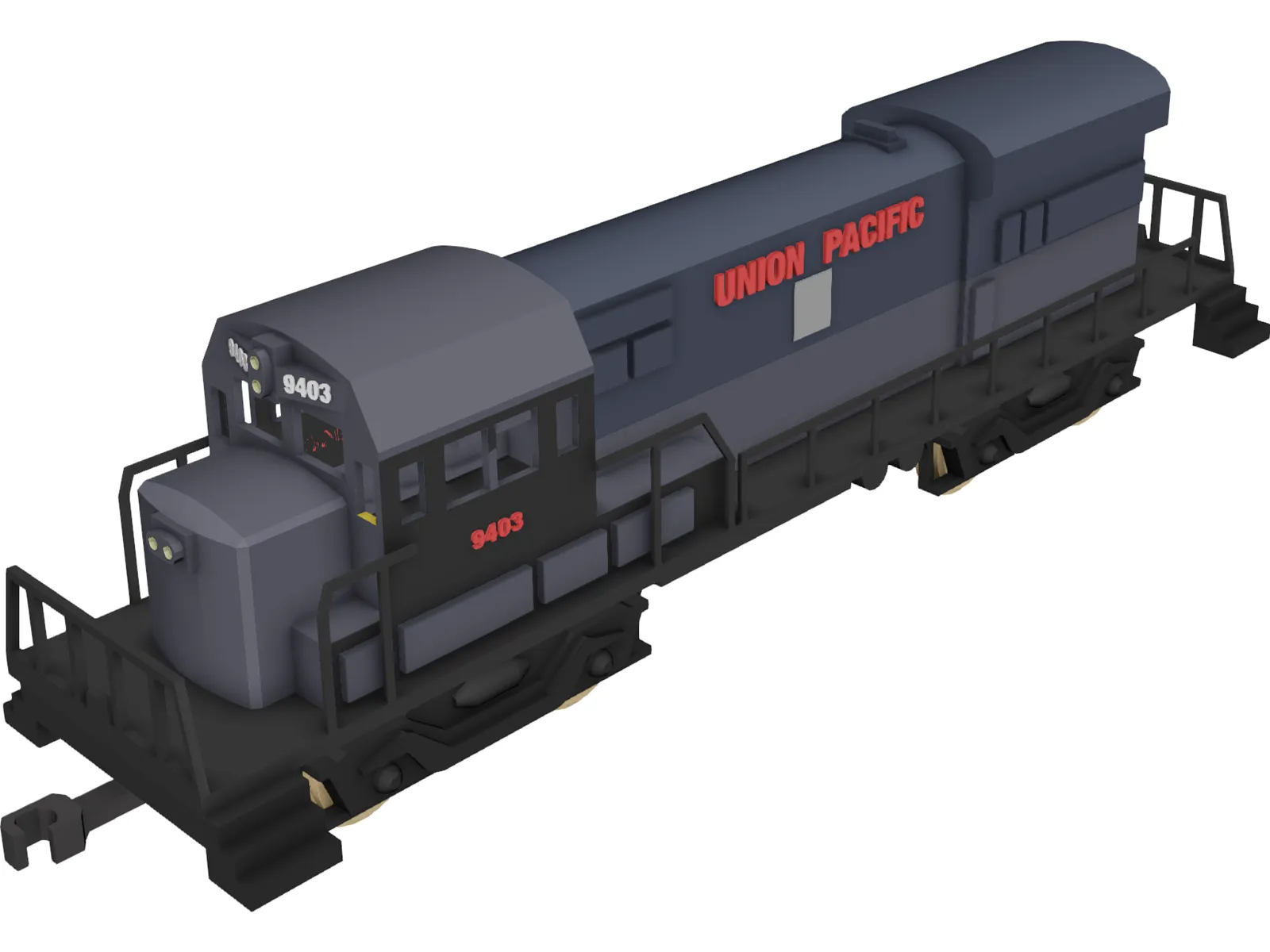 Union Pacific Train 3D Model