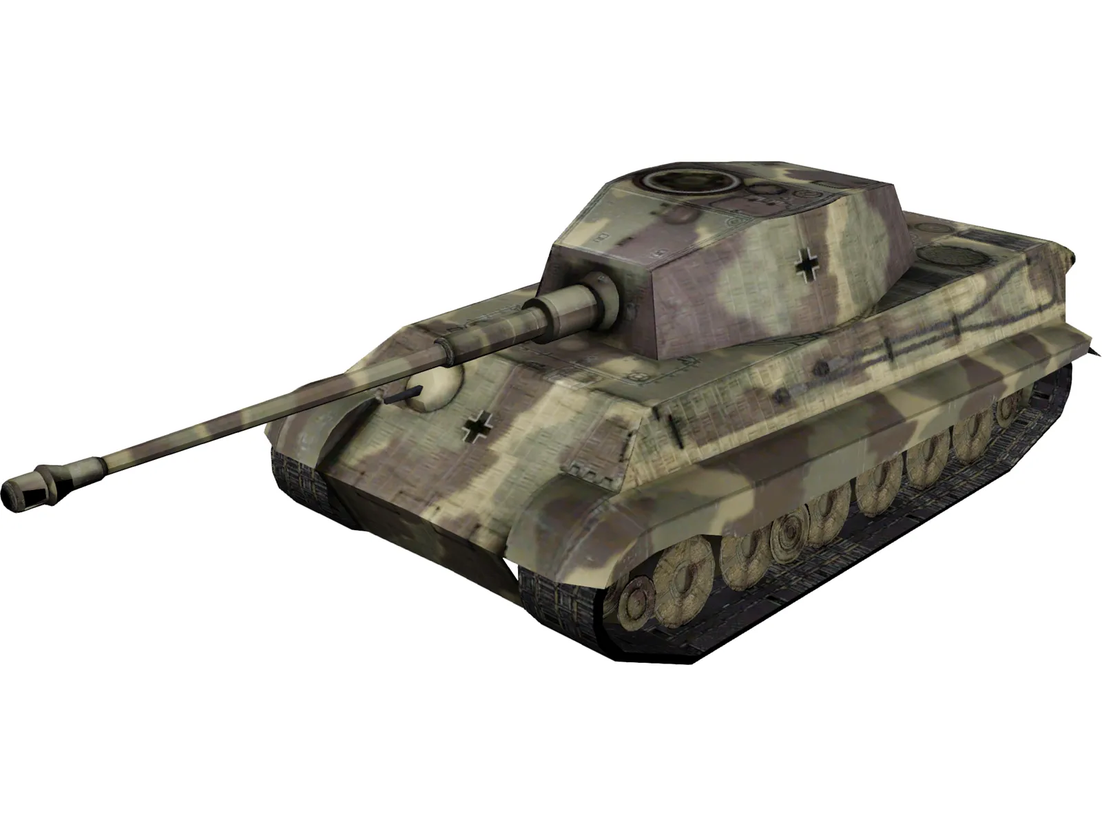 Tiger II German Tank 3D Model