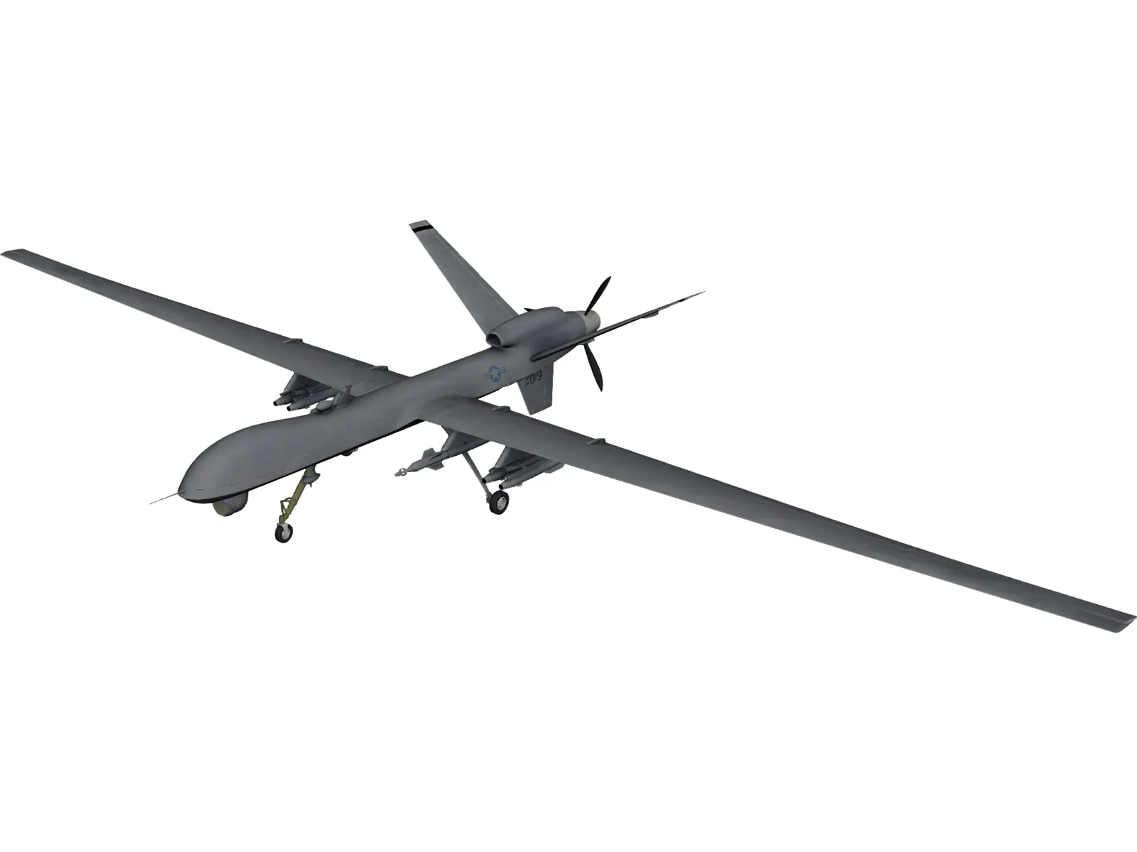 General Atomics MQ-1 Predator UAV 3D Model