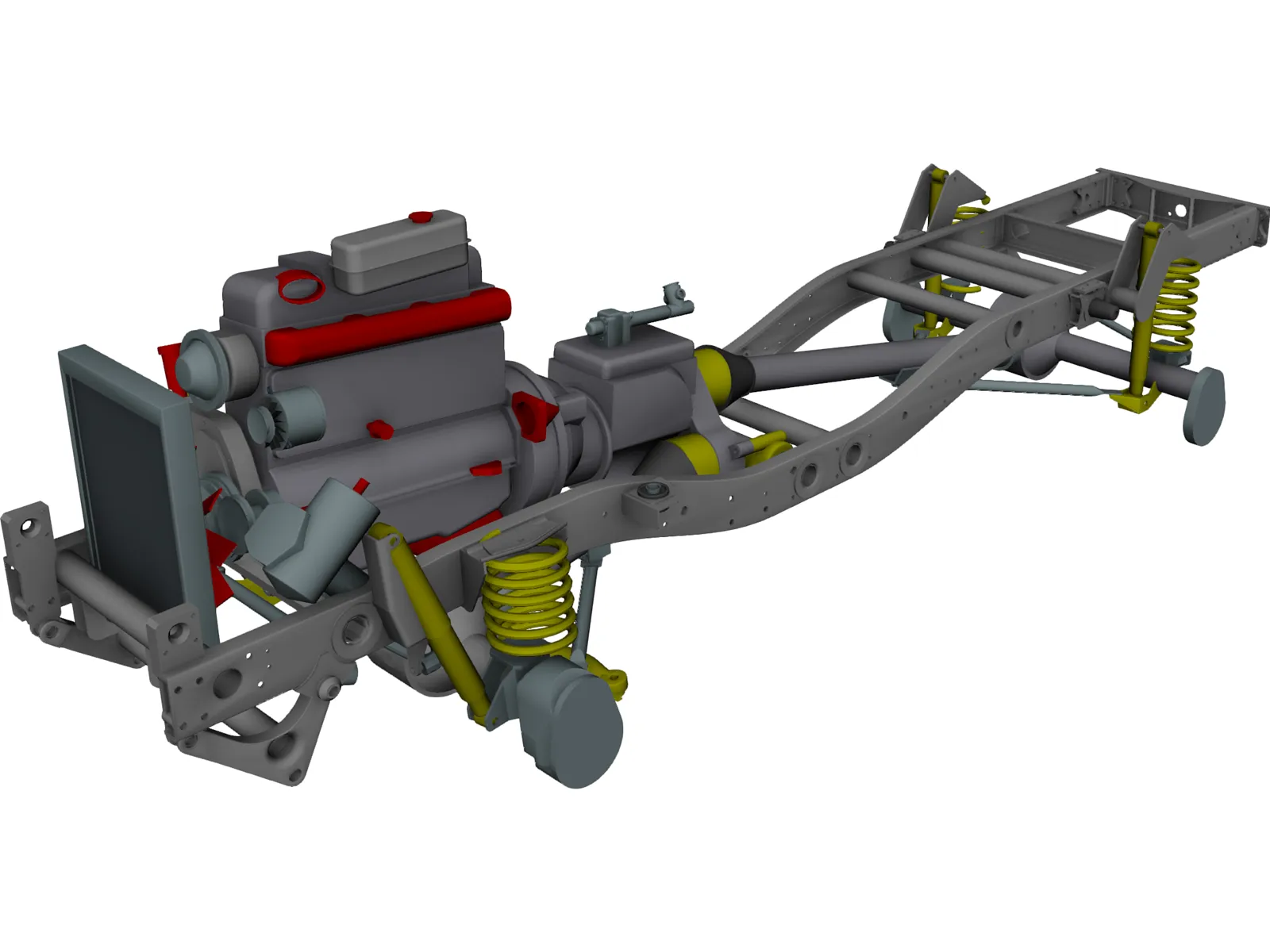 Mercedes-Benz Unimog Chassis 3D Model