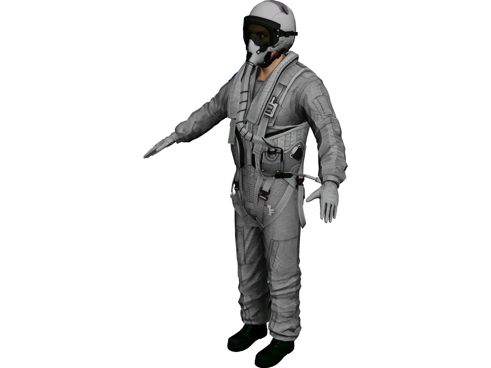 Airforce Pilot 3D Model