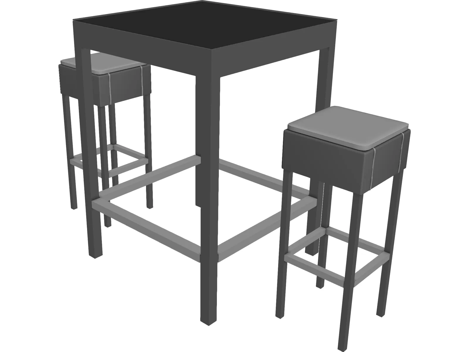 Rattan Barstool and Stamina 3D Model