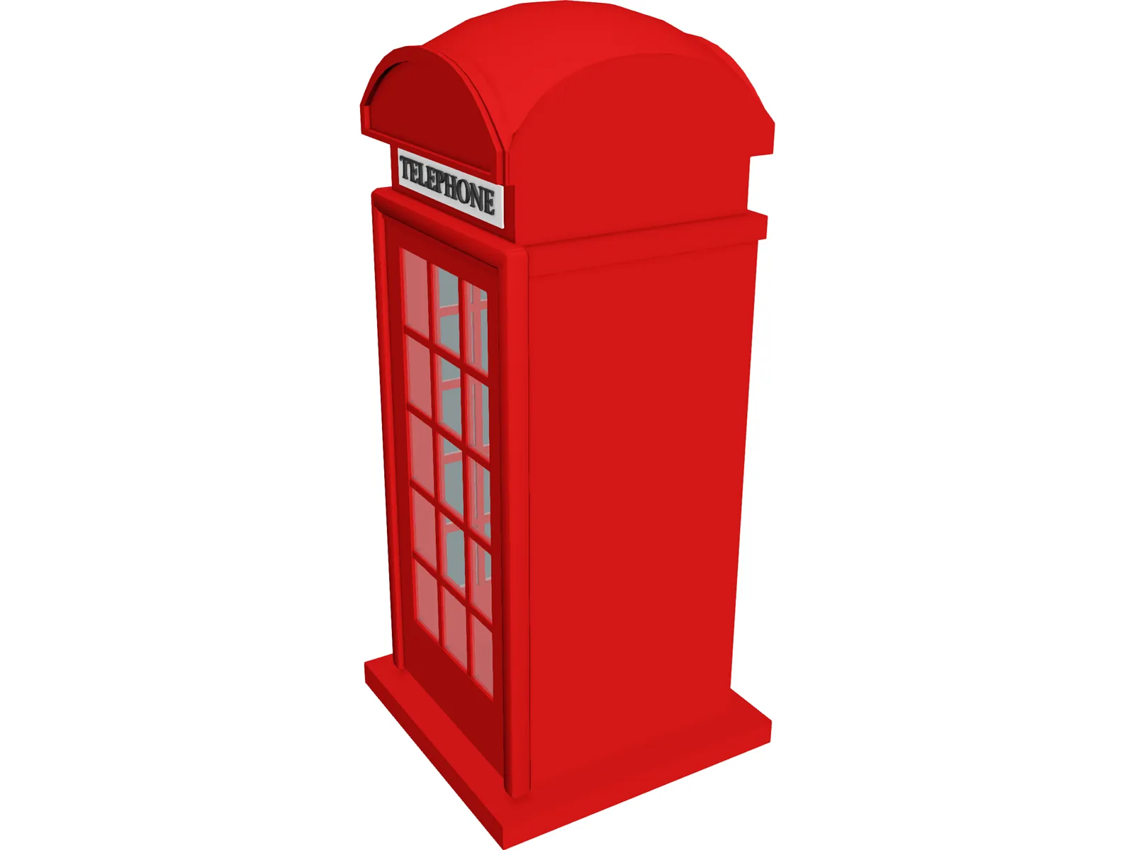 Phone Booth UK 3D Model