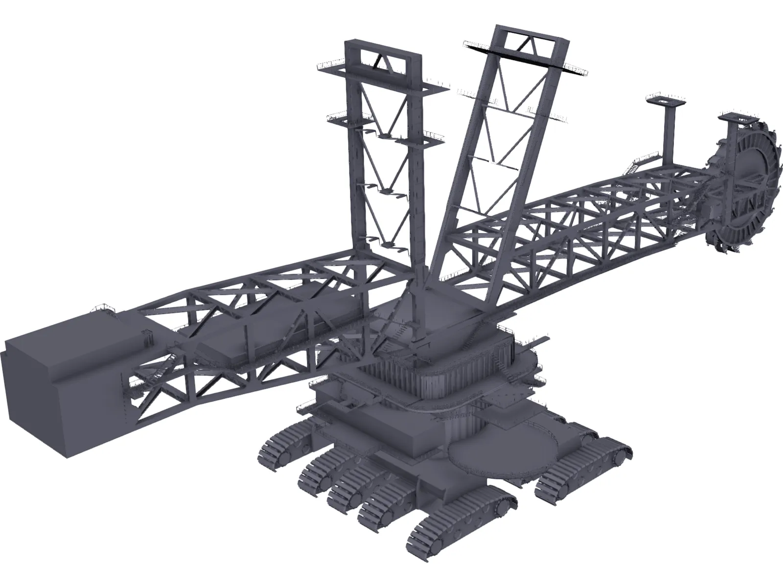 Bucketwheel Excavator 3D Model