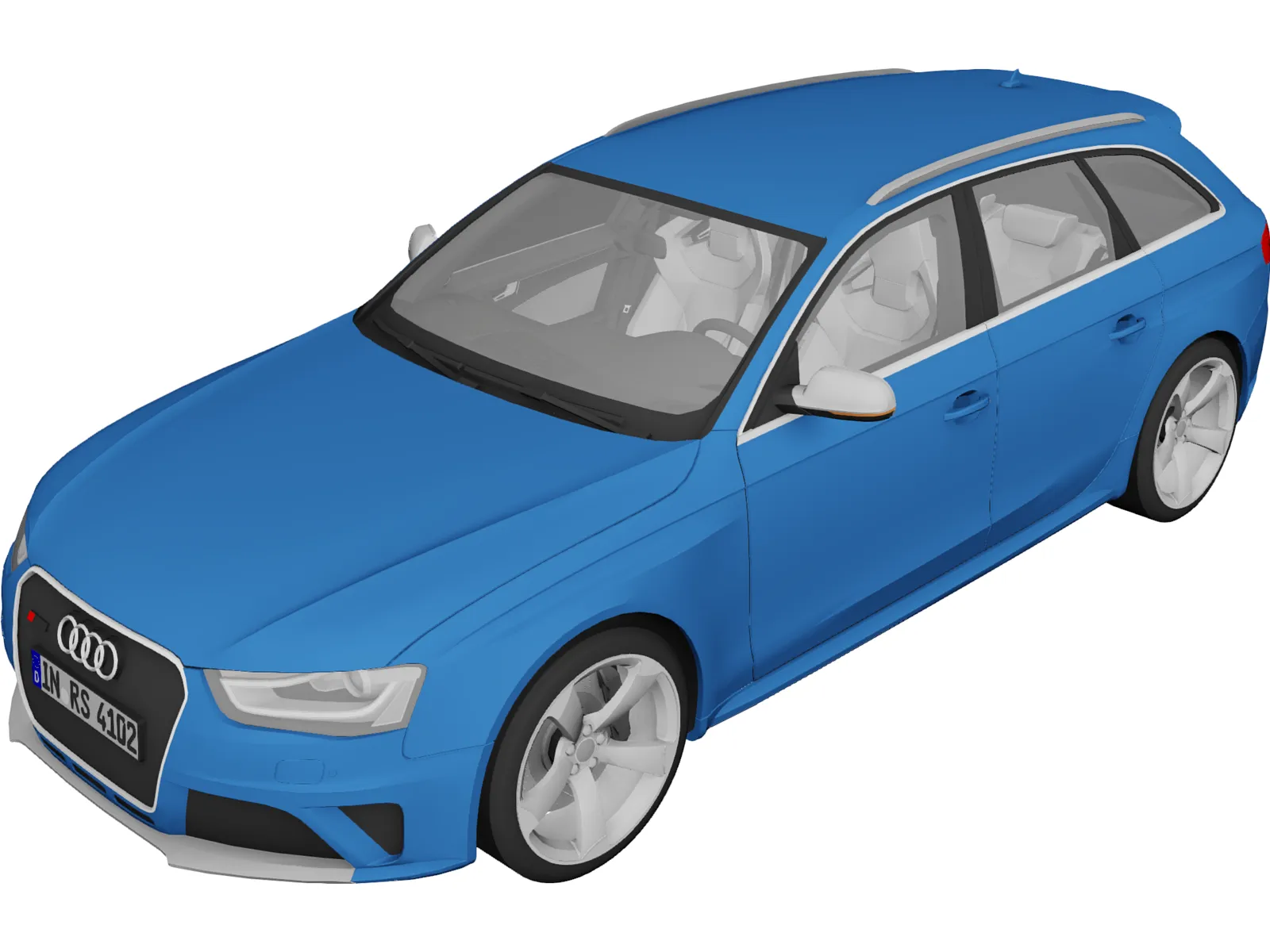 Audi RS4 Avant (2013) 3D Model