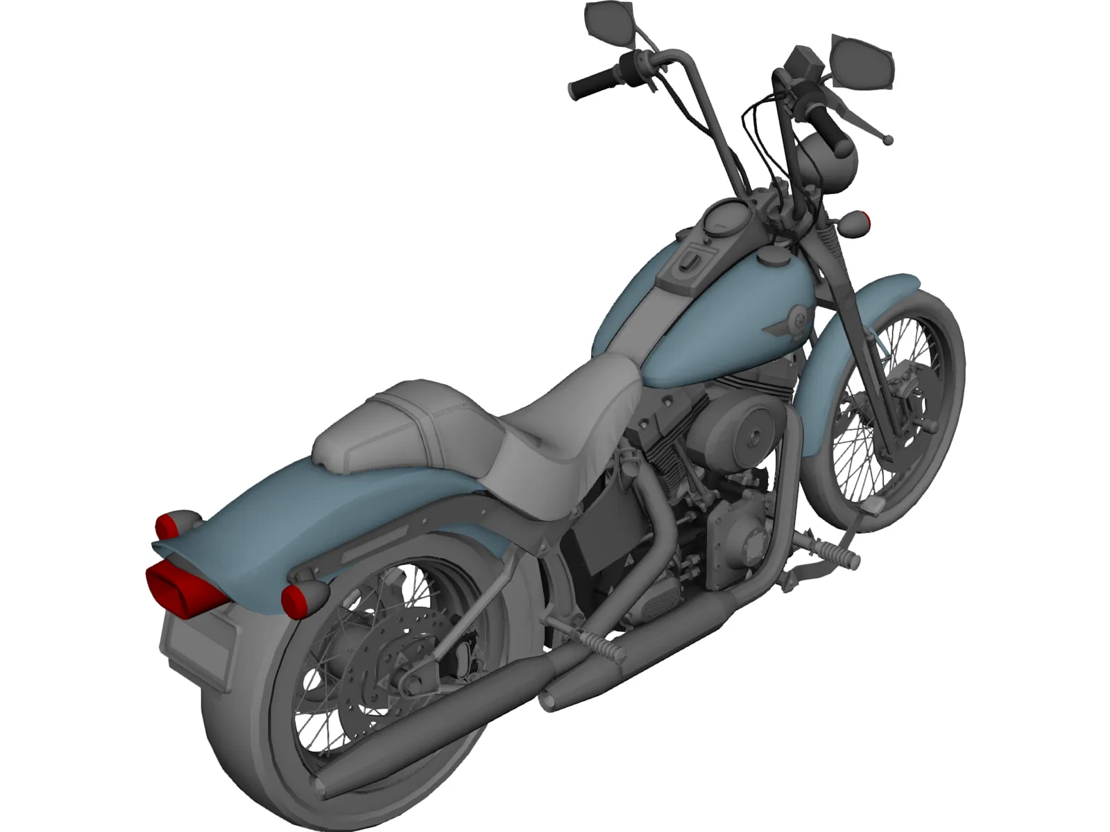 Harley-Davidson FXSTS Springer Softail 3D Model