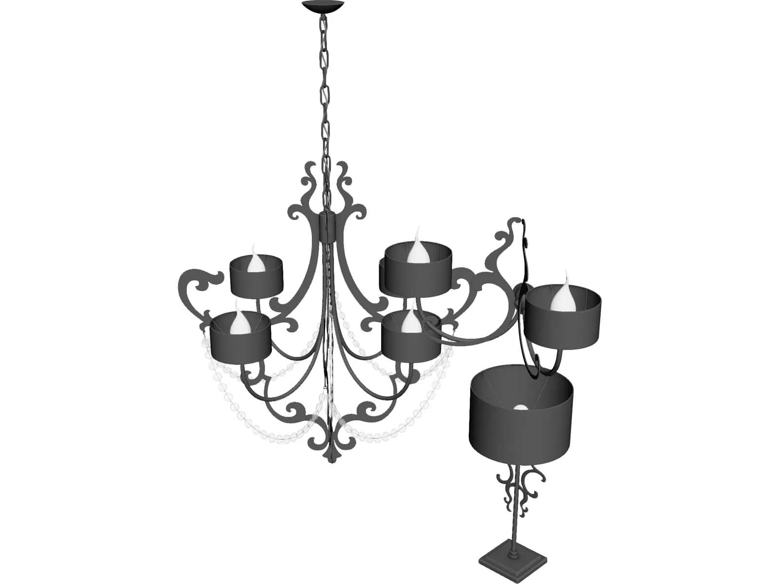 Cantori Lago Lamps 3D Model