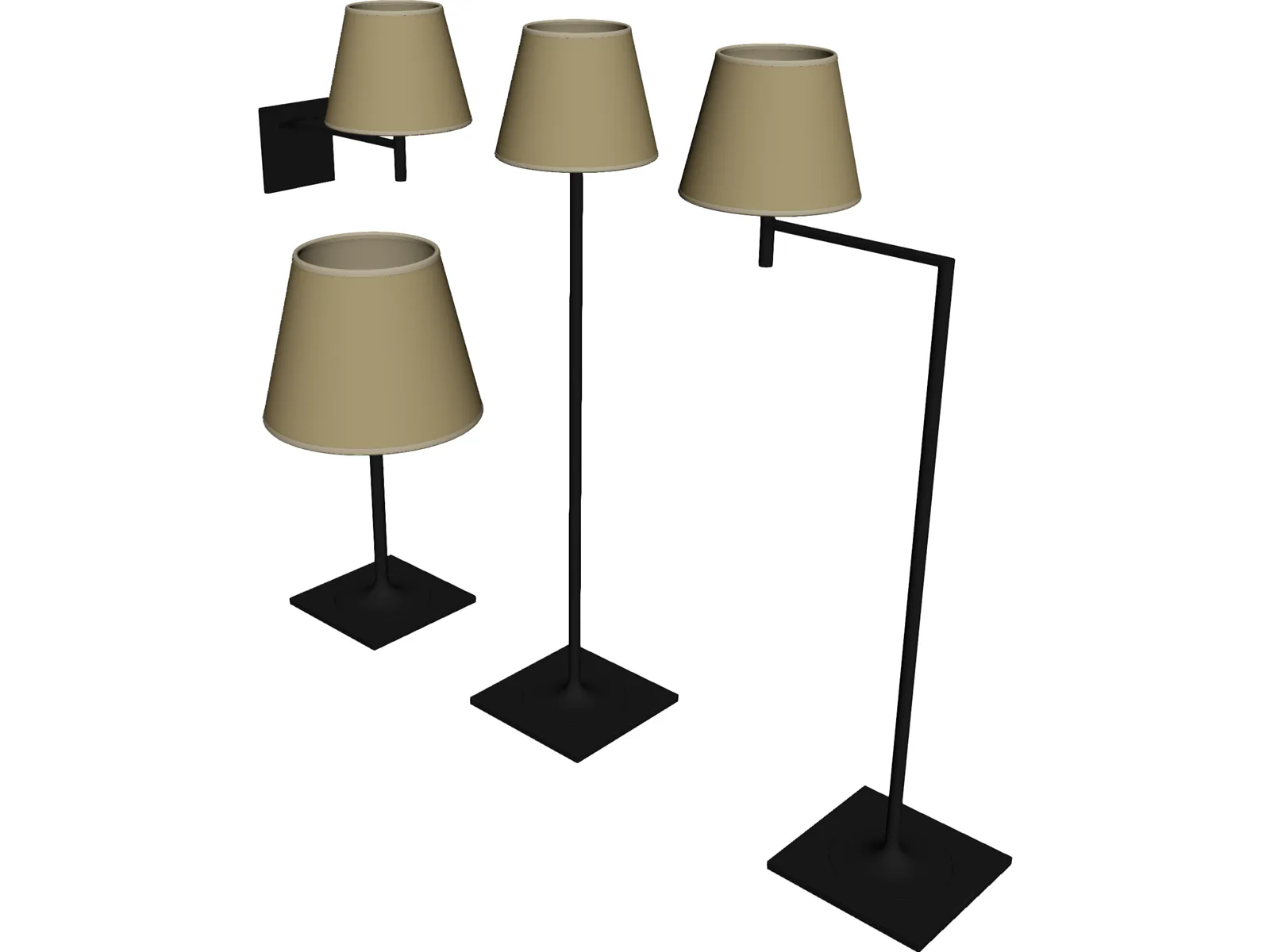 Flos Ktribe Soft Lamps 3D Model