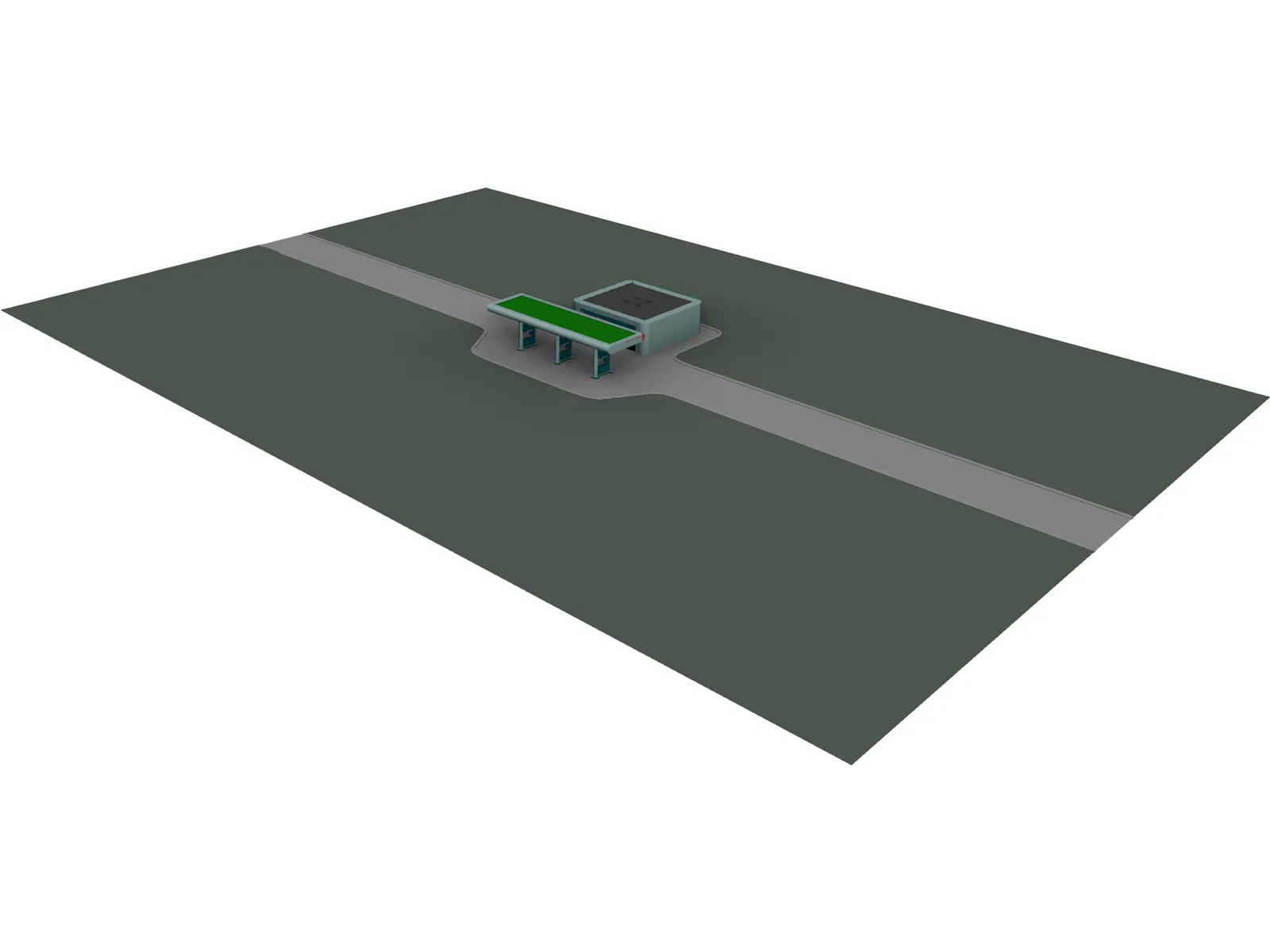 Gas Station 3D Model